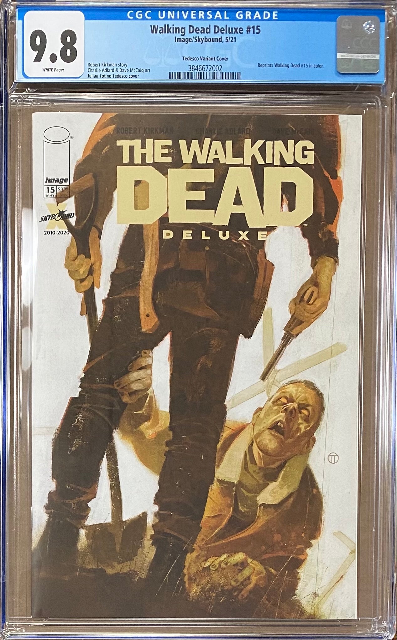 Walking Dead Deluxe #15 Tedesco Variant CGC 9.8
