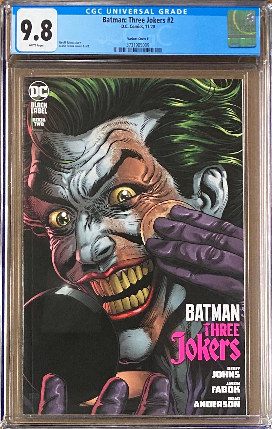Batman: Three Jokers #2 "Joker Applying Makeup" Premium Variant DC Black Label CGC 9.8
