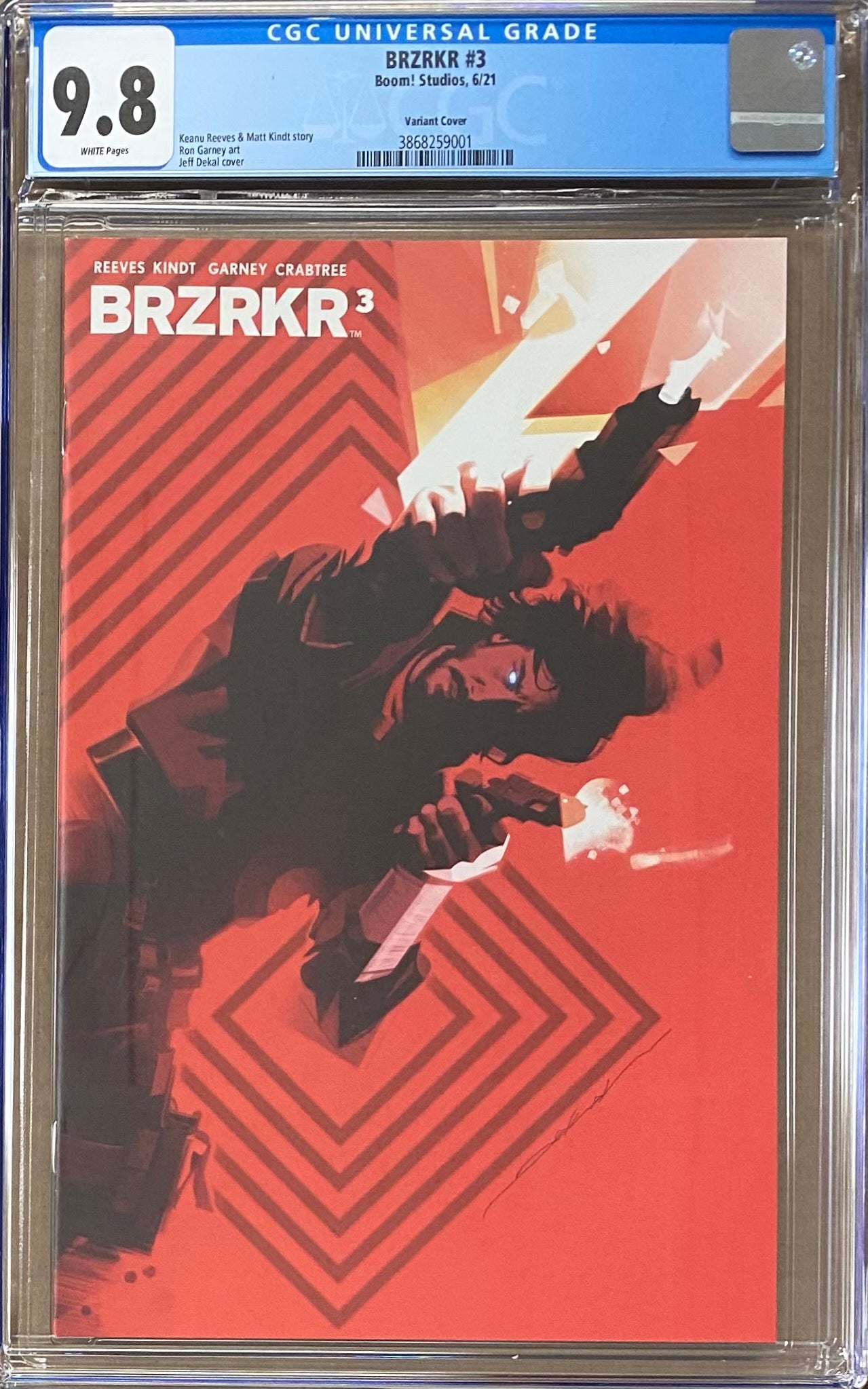 BRZRKR #3 Cover B Dekal Variant CGC 9.8 (Berzerker)