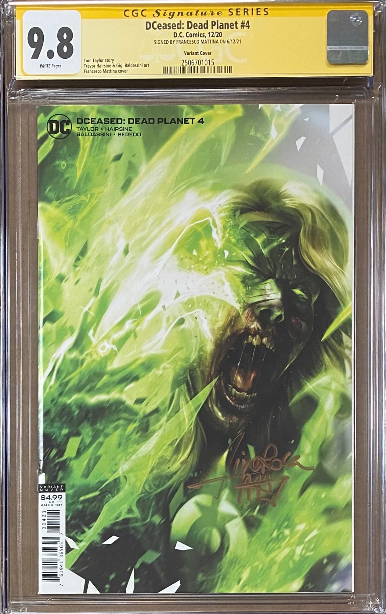 DCeased: Dead Planet #4 Mattina Variant CGC 9.8 SS
