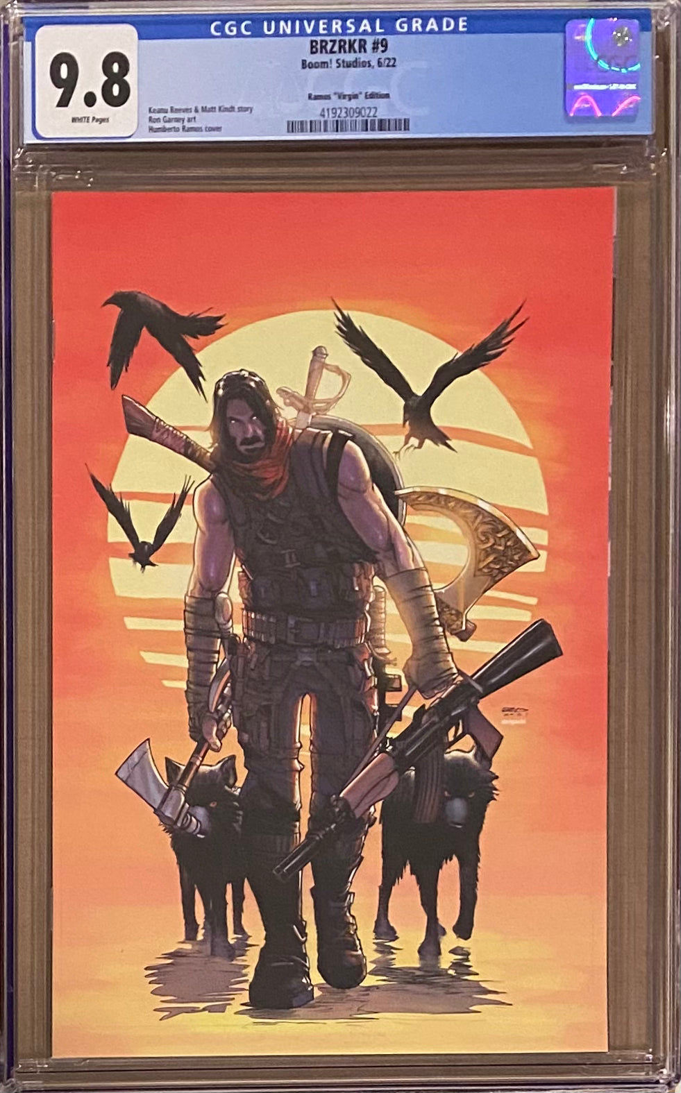 BRZRKR #9 Ramos 1:75 Virgin Retailer Incentive Variant CGC 9.8 (Berzerker)