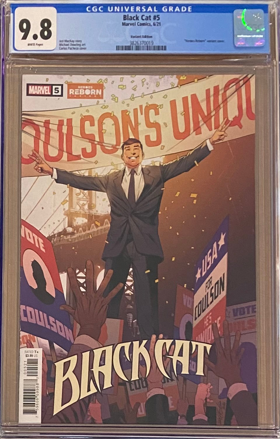 Black Cat #5 "Heroes Reborn" Variant CGC 9.8