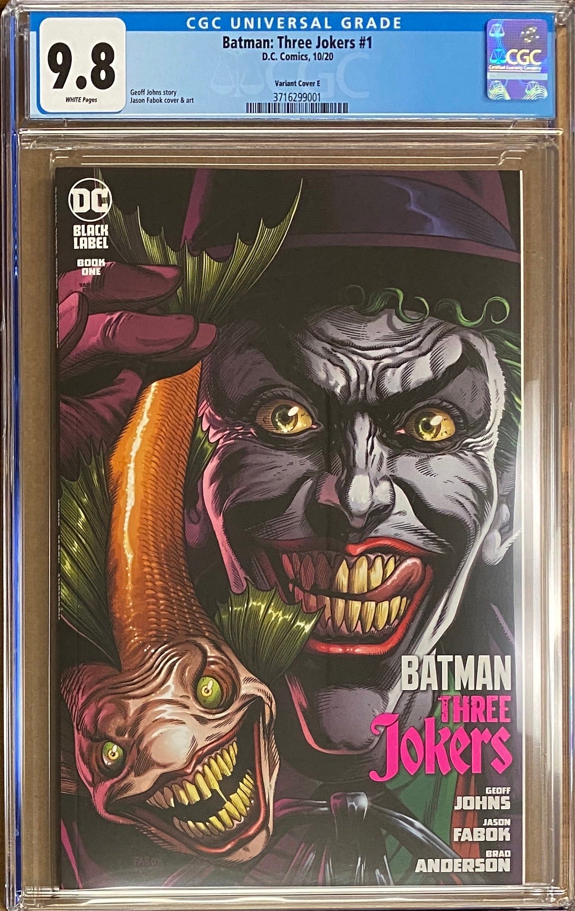 Batman: Three Jokers #1 "Joker Fish" Premium Variant DC Black Label CGC 9.8