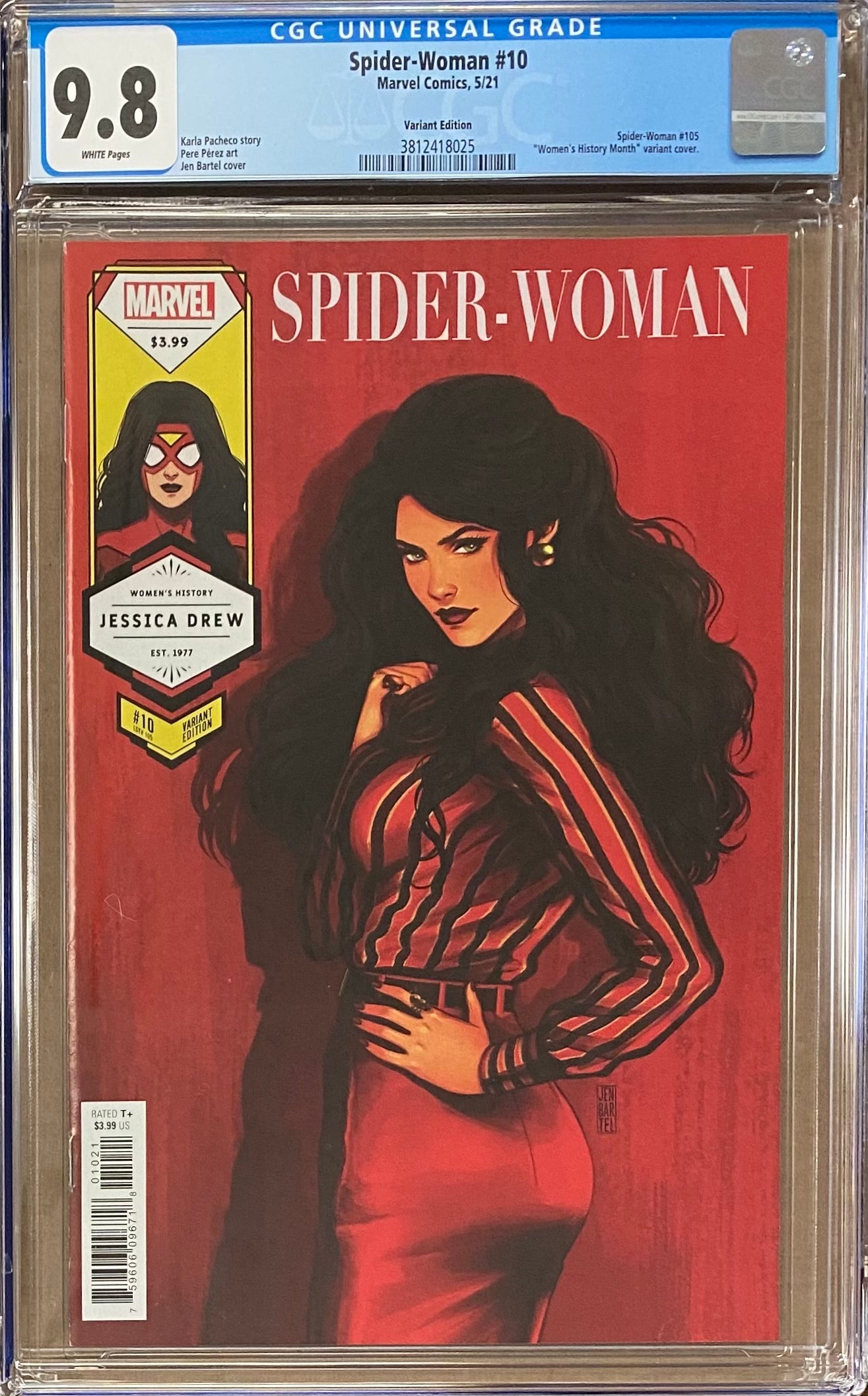 Spider-Woman #10 Bartel "Women's History Month" Variant CGC 9.8