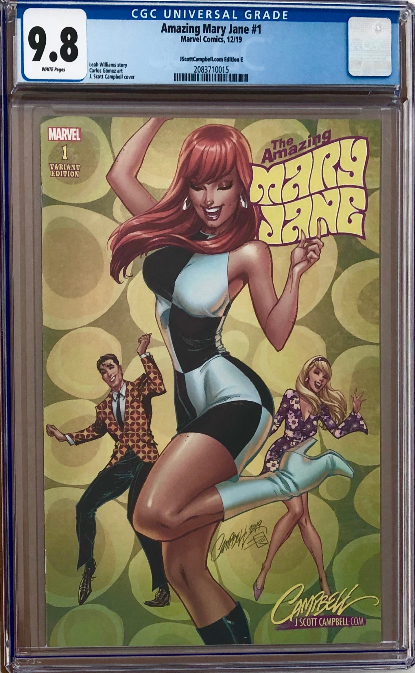 Amazing Mary Jane #1 J. Scott Campbell Exclusive E - "60s - Gogo Dancing n' Gwen" CGC 9.8