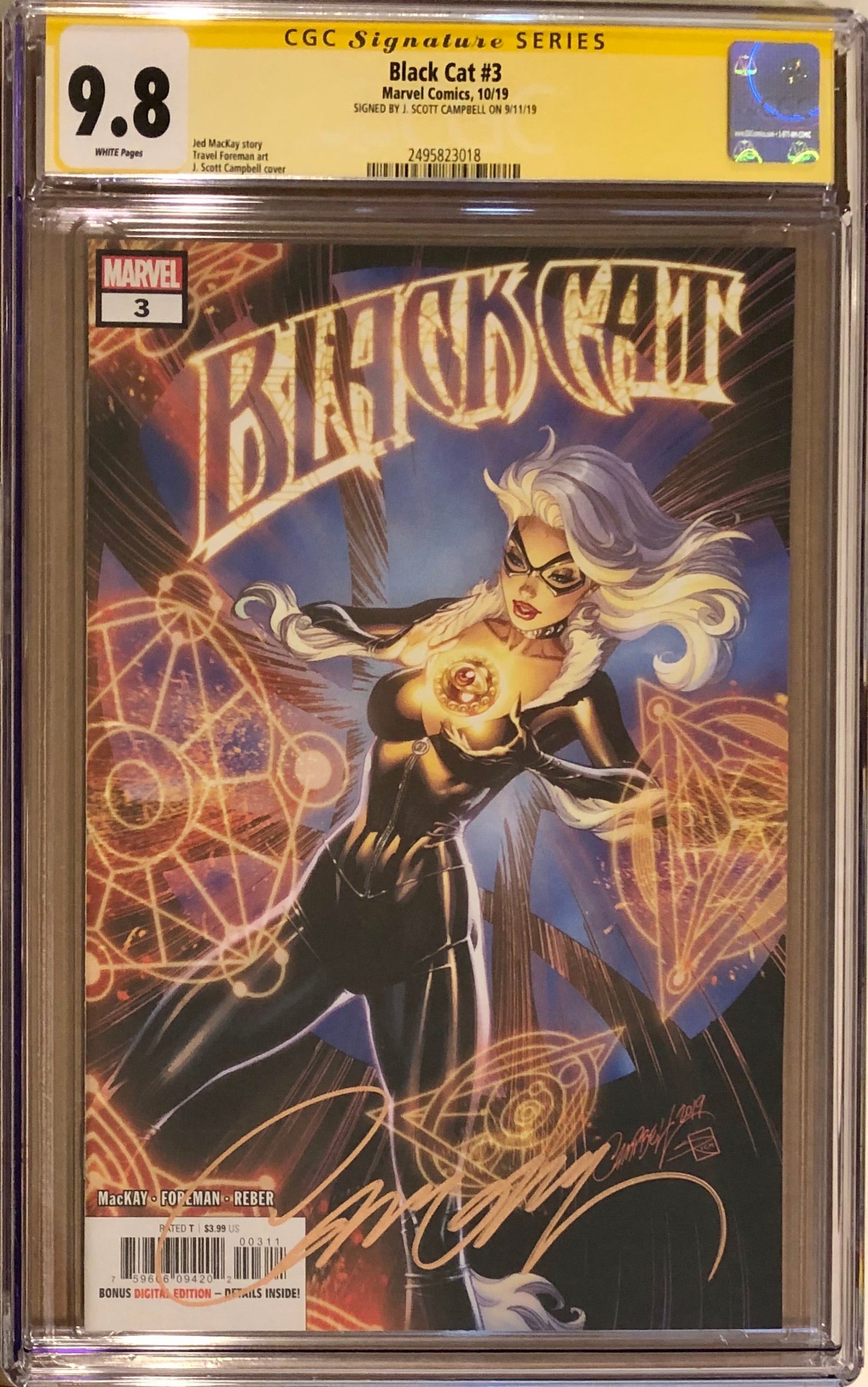Black Cat #3 J. Scott Campbell CGC 9.8 SS