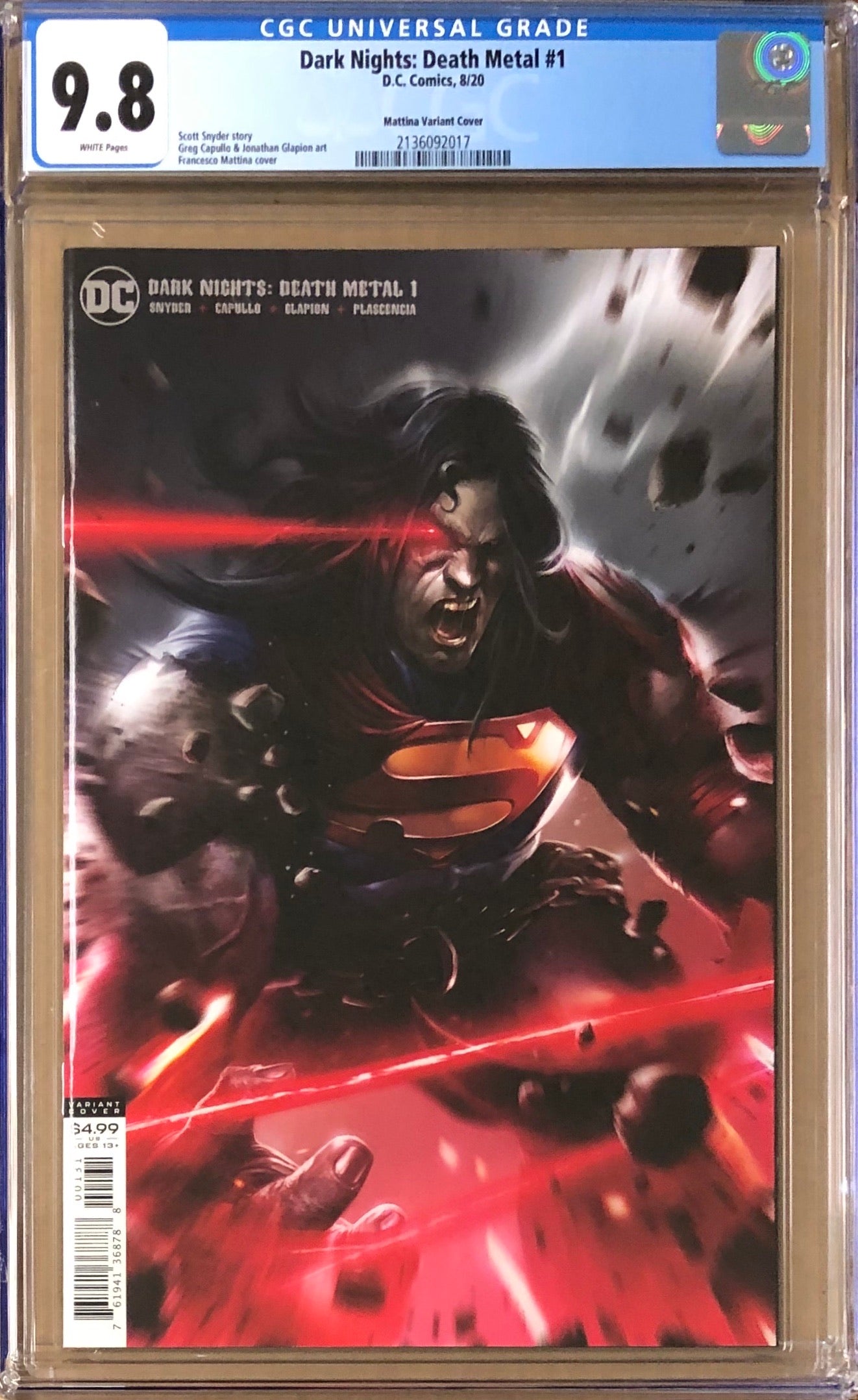 Dark Nights Death Metal #1 Mattina Variant CGC 9.8