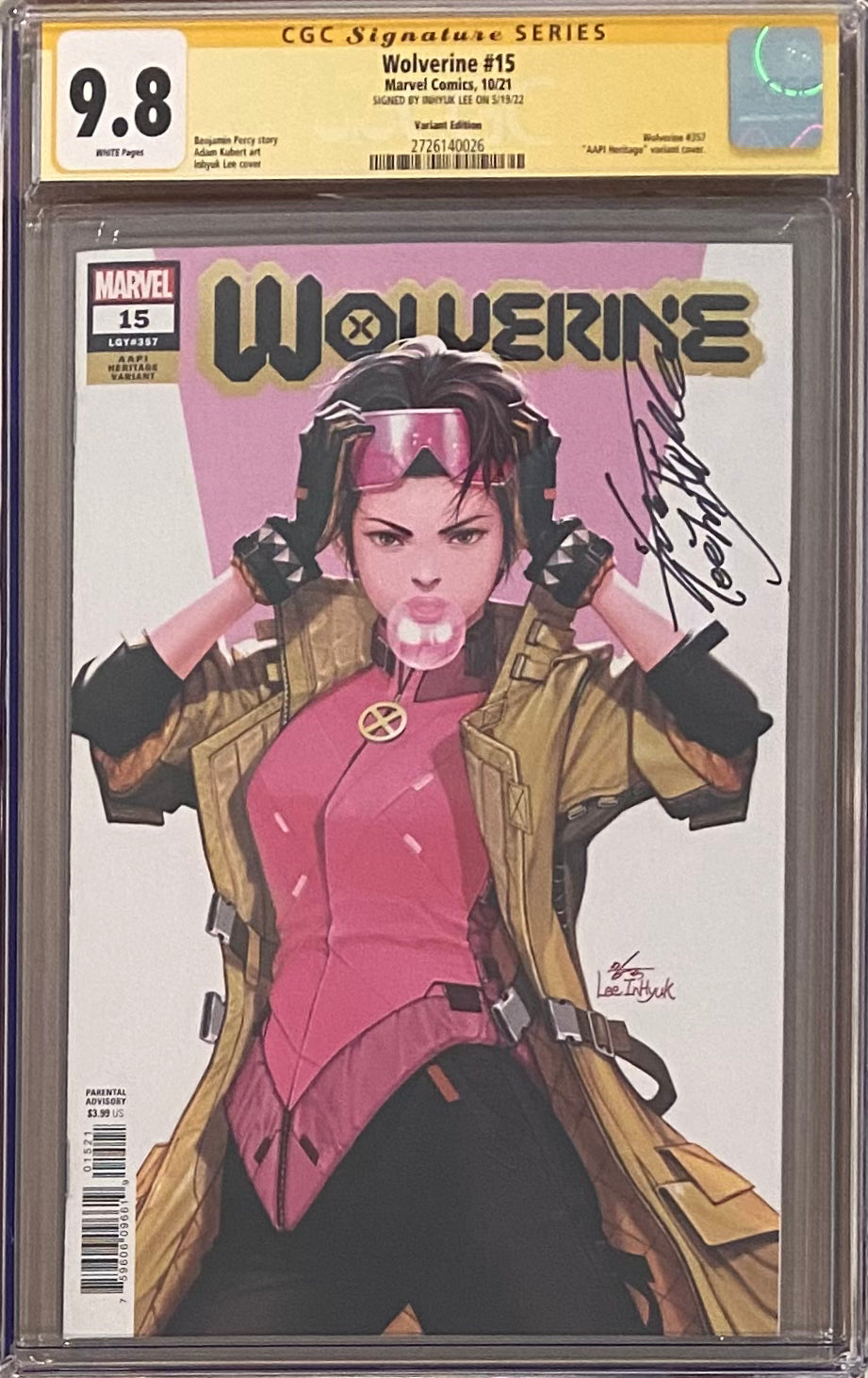 Wolverine #15 InHyuk Lee Variant CGC 9.8 SS