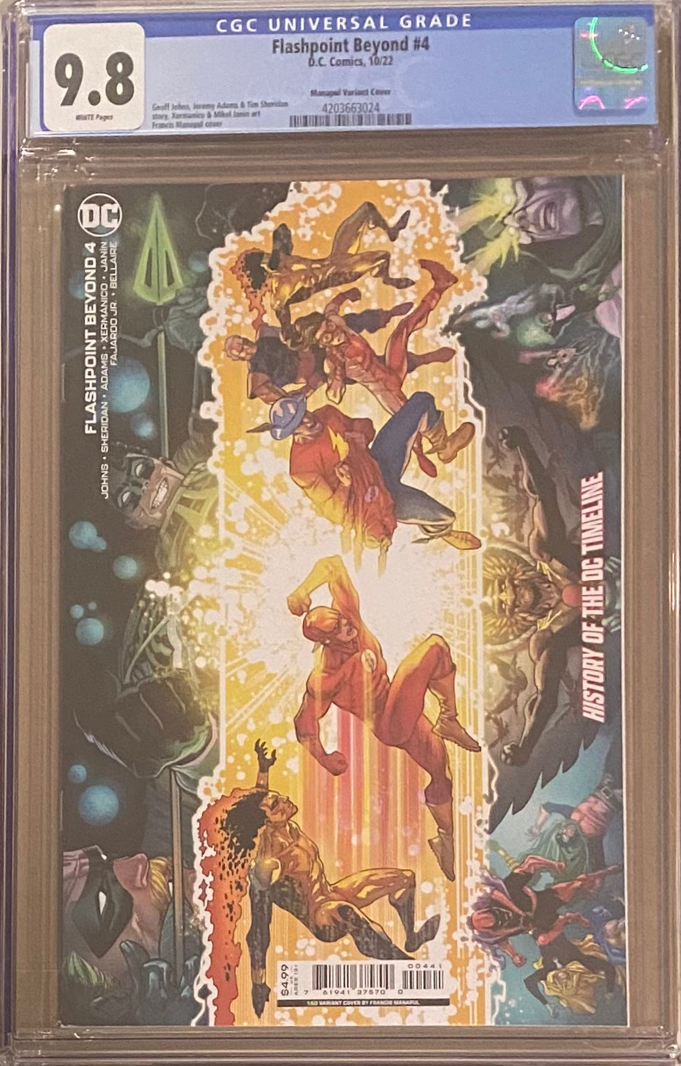 Flashpoint Beyond #4 Manapul 1:50 Retailer Incentive Variant CGC 9.8