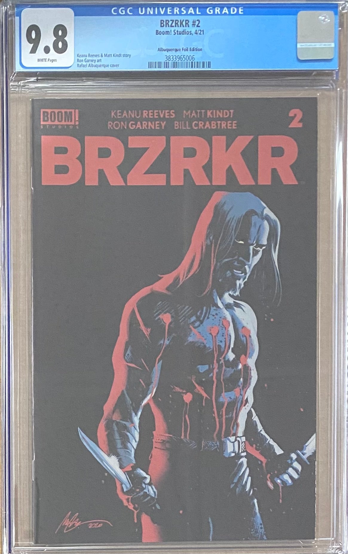 BRZRKR #2 Cover D Albuquerque Foil Variant CGC 9.8 (Berzerker)