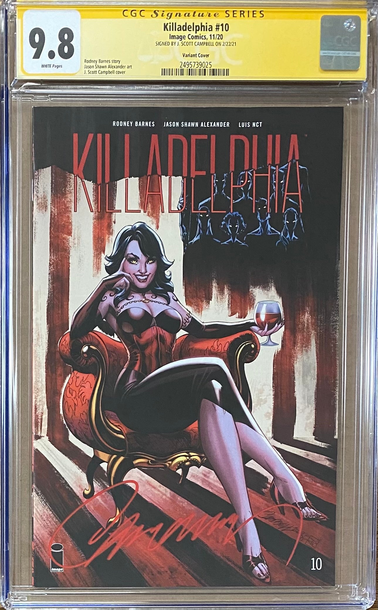Killadelphia #10 J. Scott Campbell Variant CGC 9.8 SS
