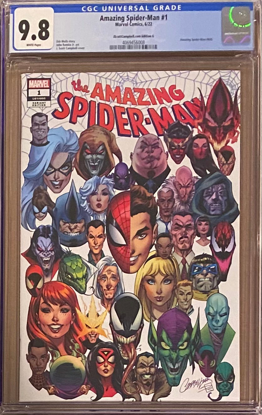 Amazing Spider-Man #1 J. Scott Campbell Edition G "Faces" CGC 9.8