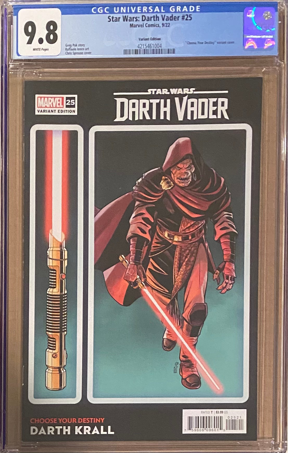 Star Wars: Darth Vader #25 Sprouse Variant CGC 9.8