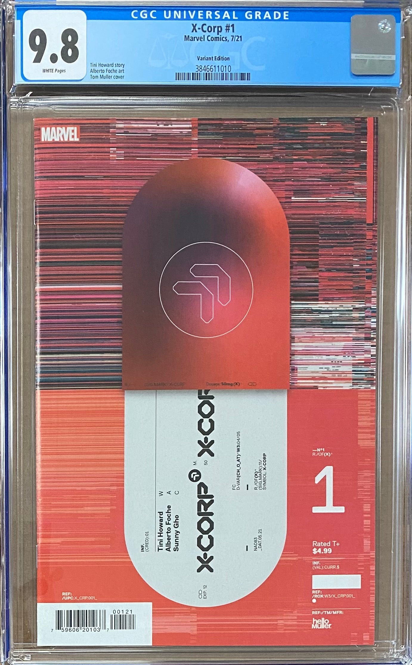 X-Corp #1 Muller 1:10 retailer Incentive Variant CGC 9.8