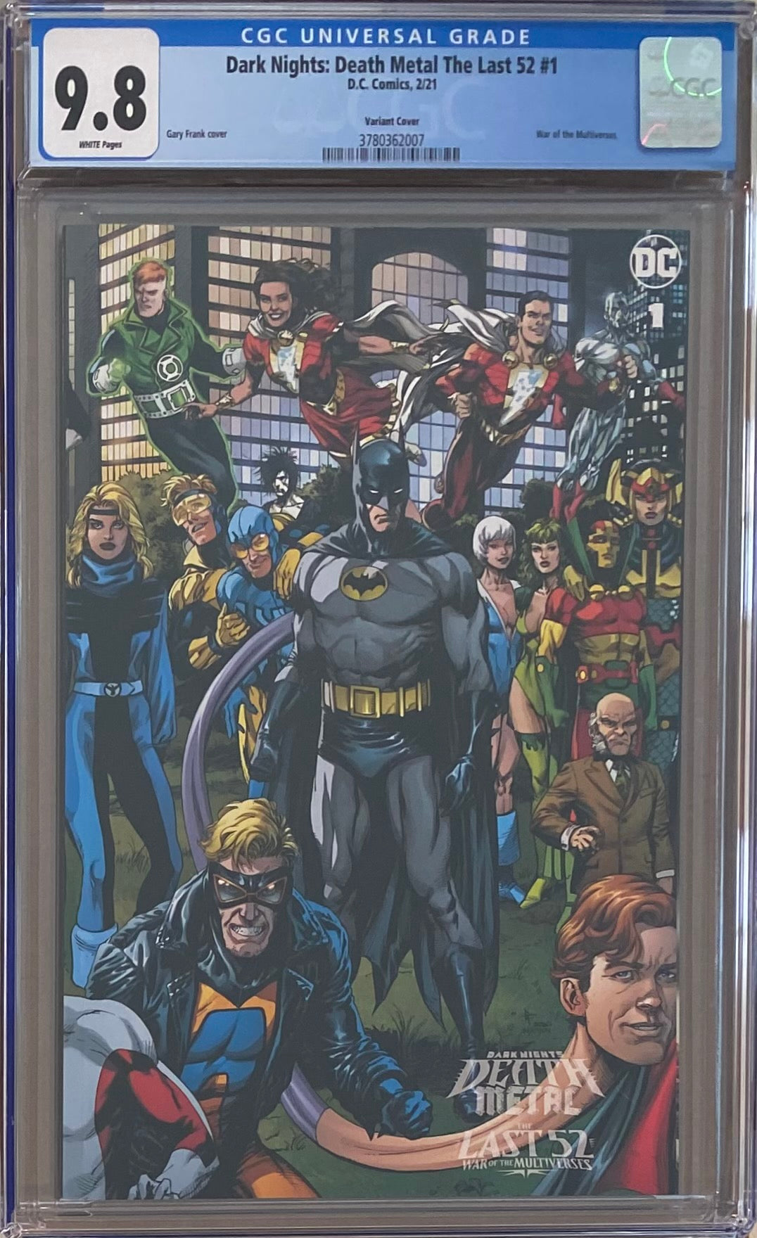 Dark Nights Death Metal: The Last 52 - War of the Multiverses #1 Retailer Incentive Variant CGC 9.8