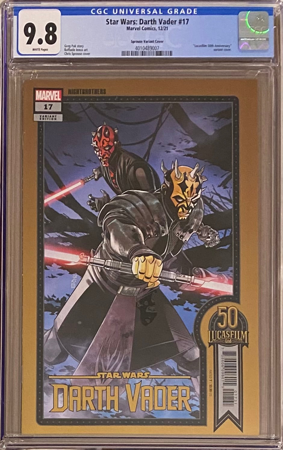 Star Wars: Darth Vader #17 Sprouse Variant CGC 9.8 - War of the Bounty Hunters