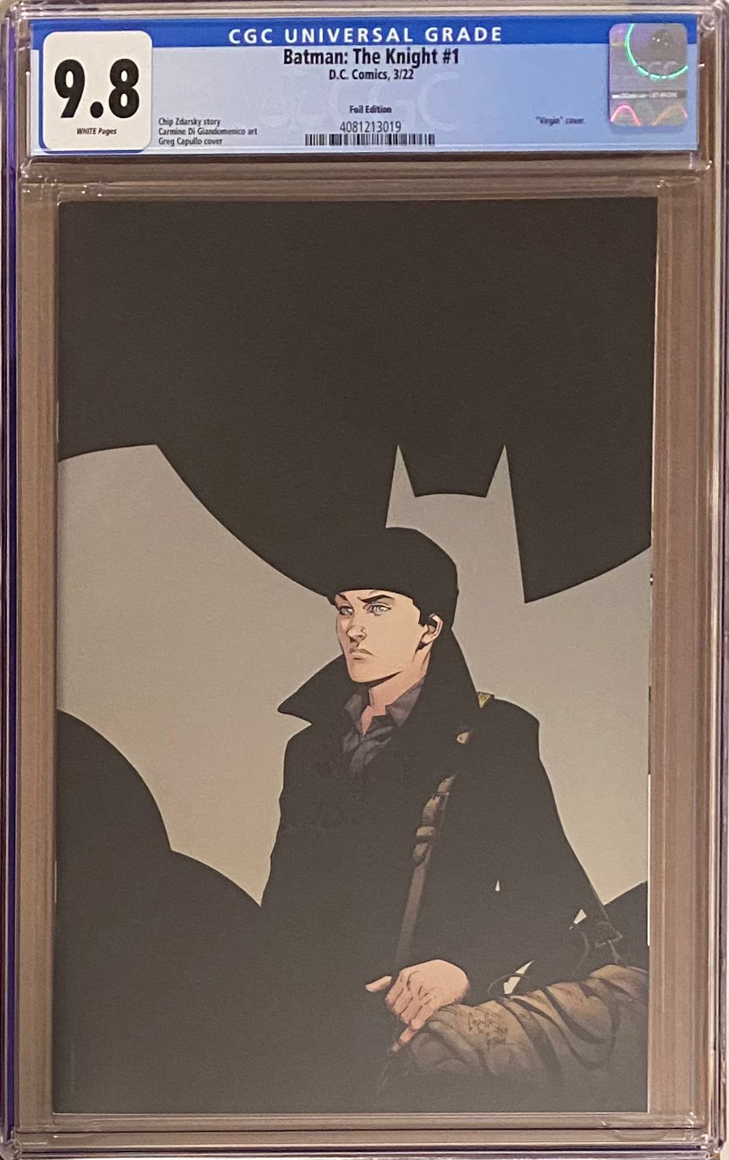 Batman: The Knight #1 Capullo 1:50 Virgin Foil Retailer Incentive Variant CGC 9.8