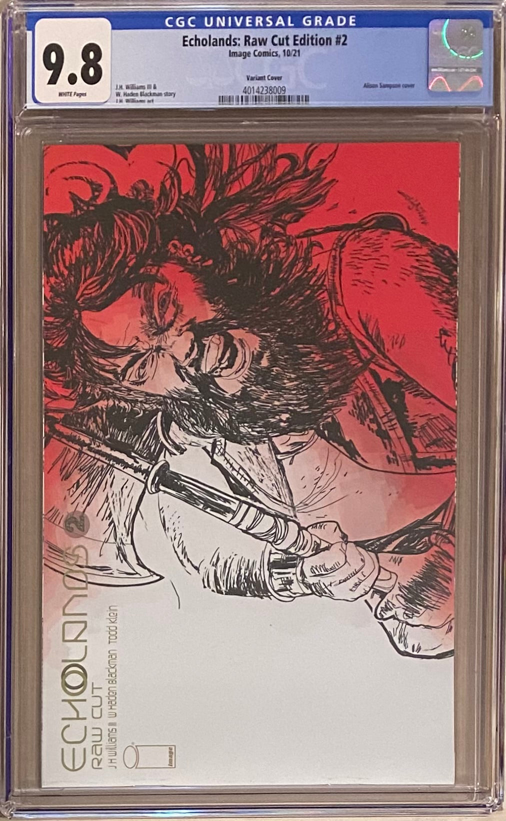 Echolands #2 Variant Raw Cut Edition CGC 9.8