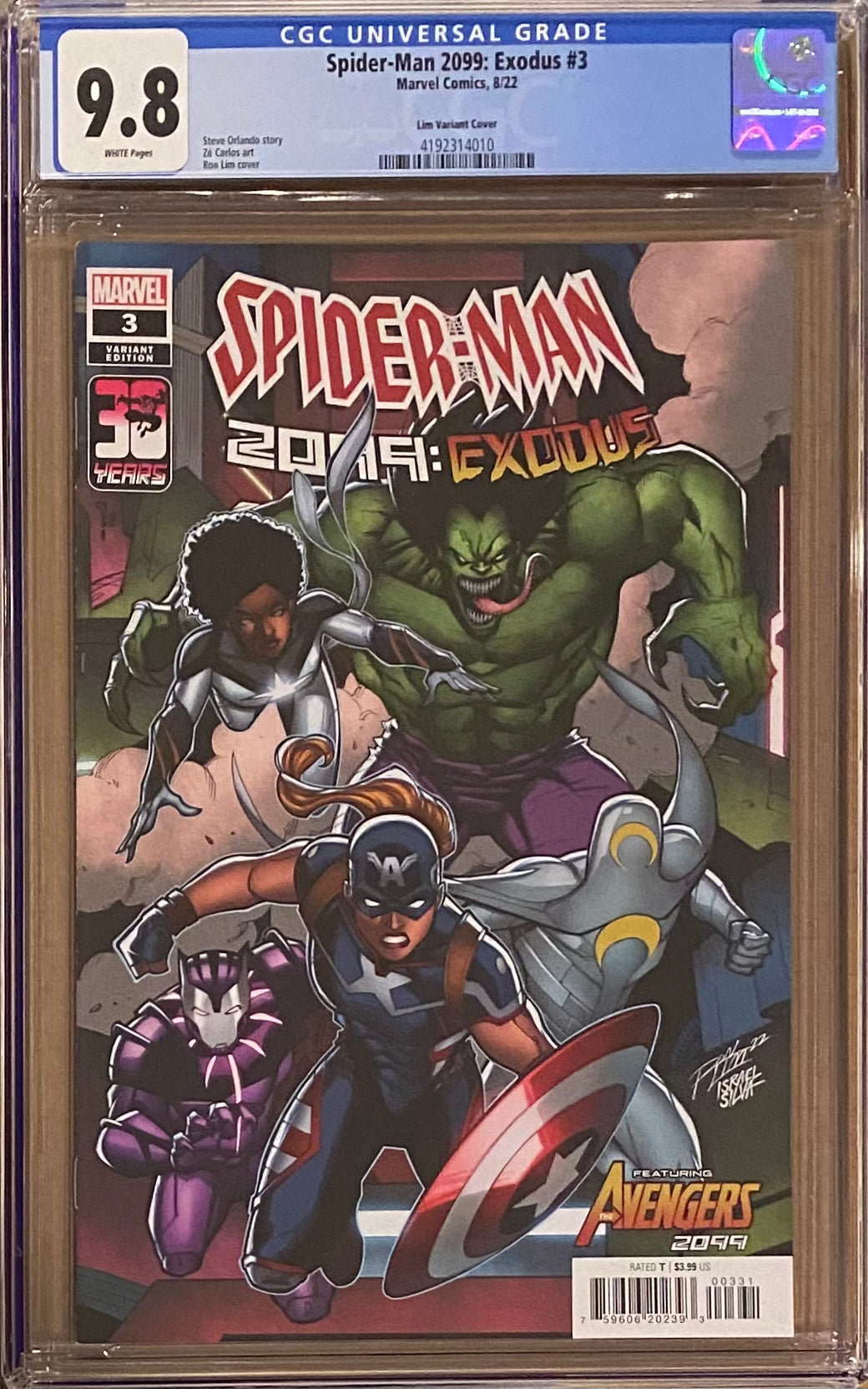 Spider-Man 2099: Exodus #3 Lim Variant CGC 9.8