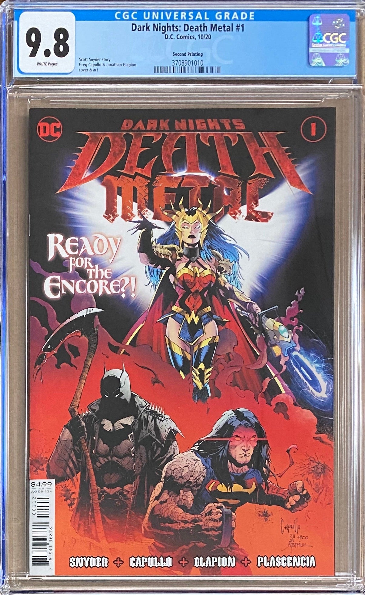Dark Nights Death Metal #1 Second Printing CGC 9.8