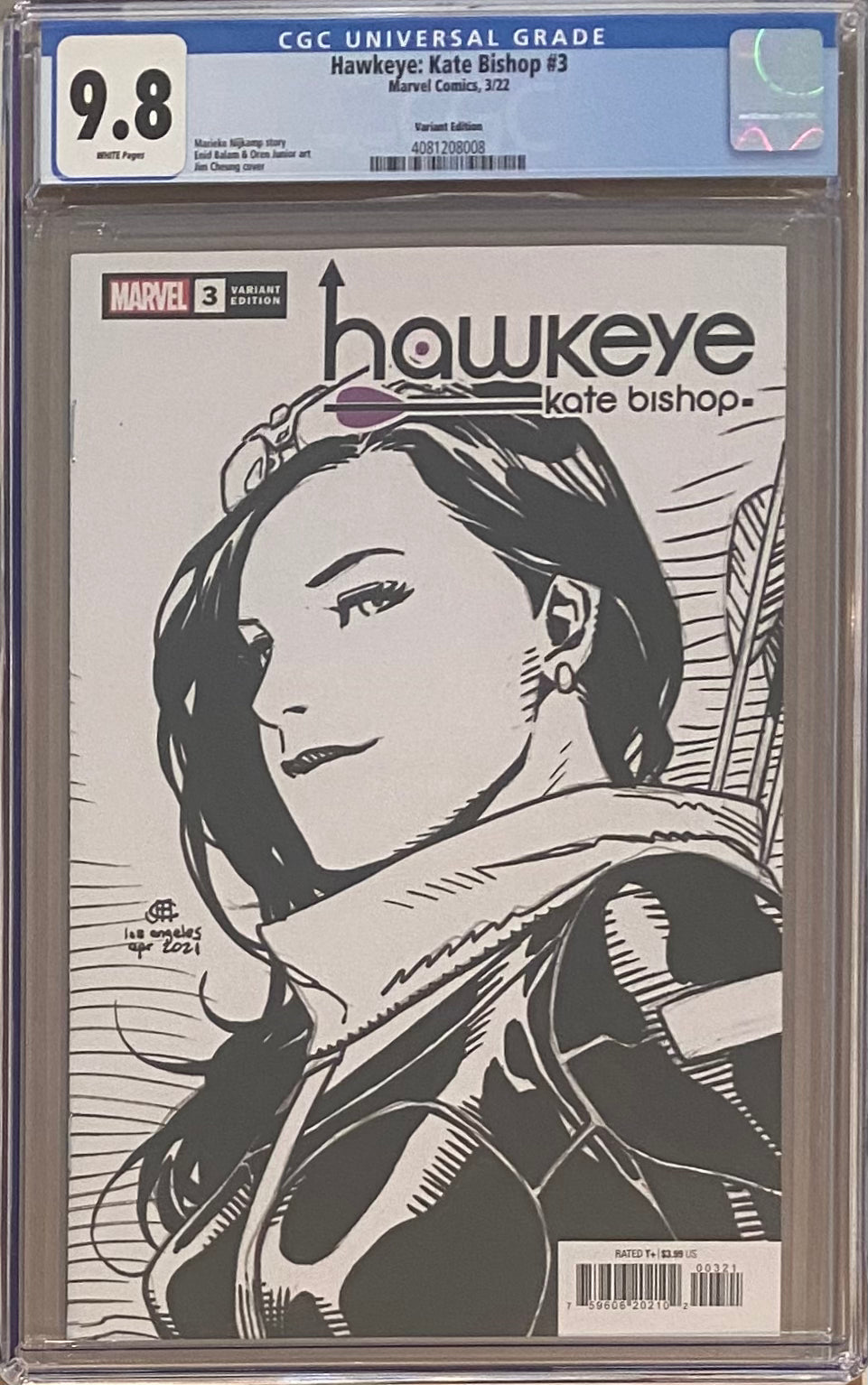 Hawkeye: Kate Bishop #3 Cheung Headshot Variant CGC 9.8