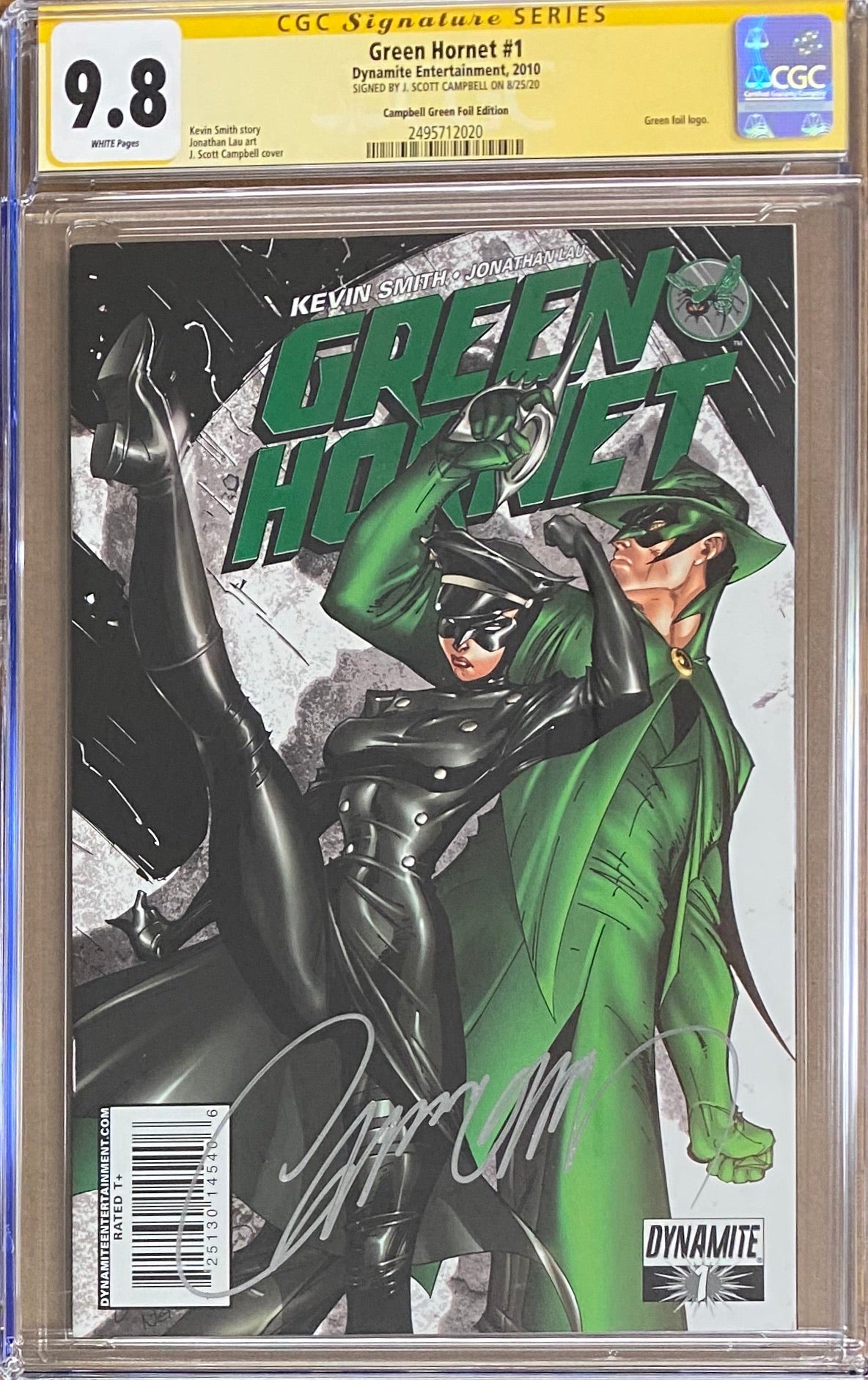 Green Hornet #1 J. Scott Campbell Green Foil Edition CGC 9.8 SS