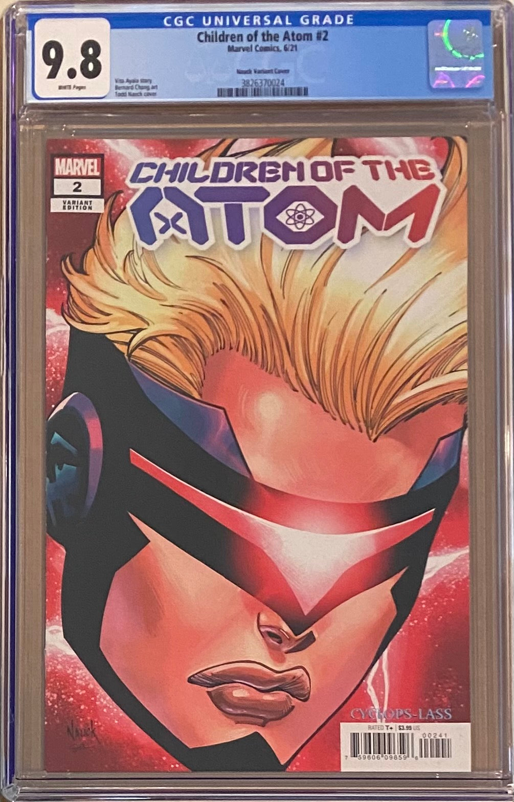 Children of the Atom #2 Nauck "Headshot" Variant CGC 9.8