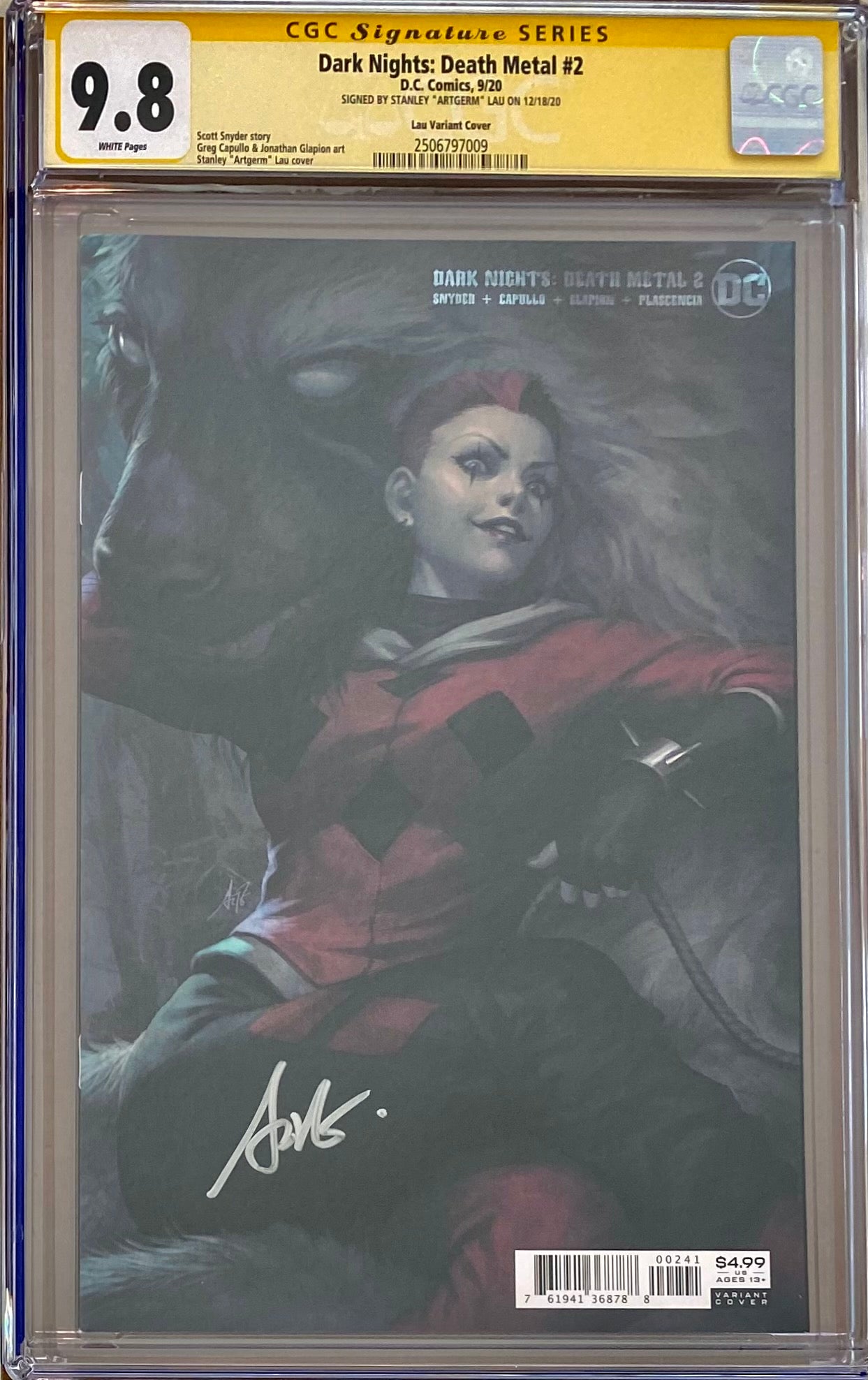 Dark Nights Death Metal #2 Artgerm Variant CGC 9.8 SS