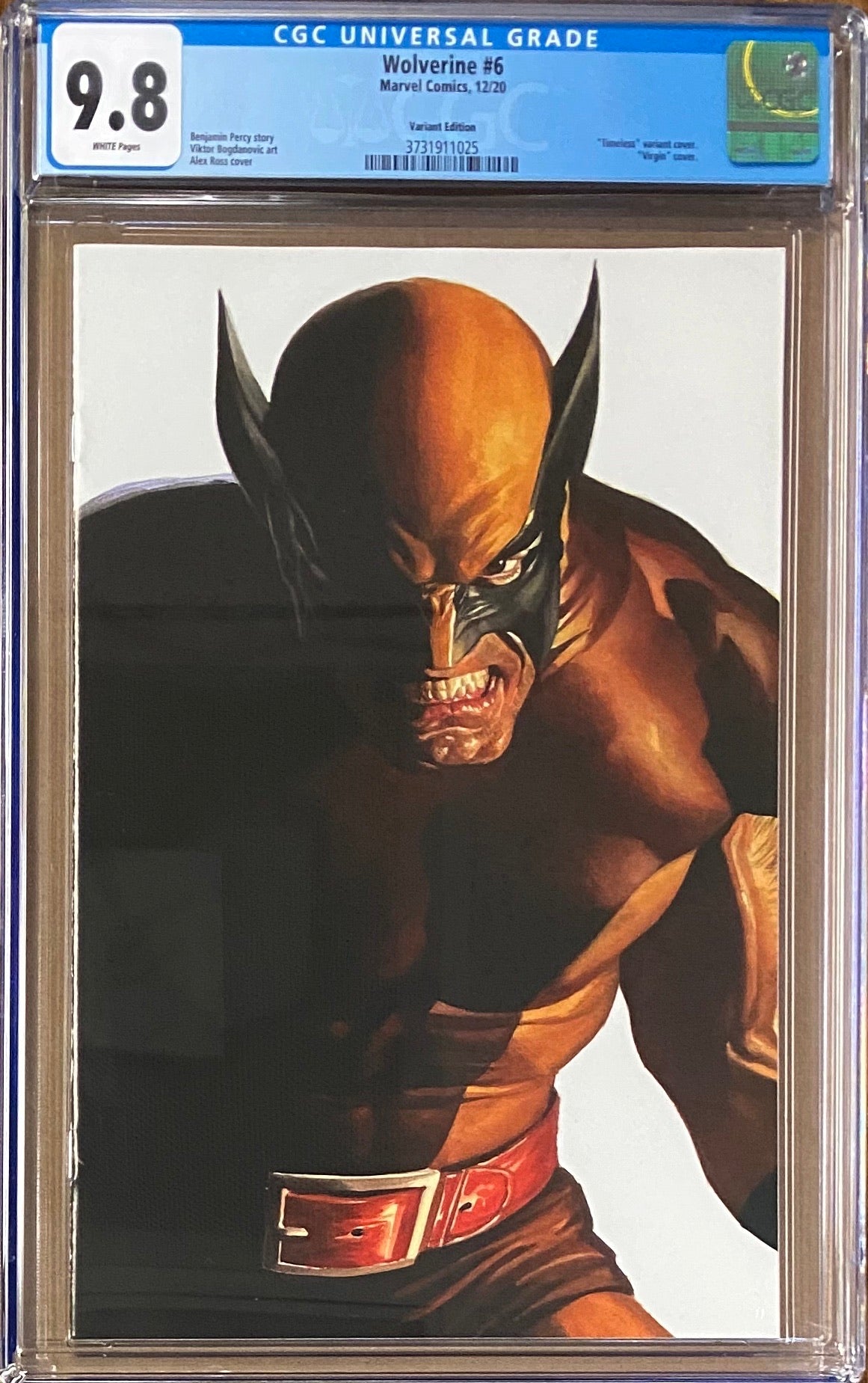 CGC 9.8 - WOLVERINE #6 - ALEX ROSS TIMELESS top VIRGIN VARIANT EDITION MARVEL 2020