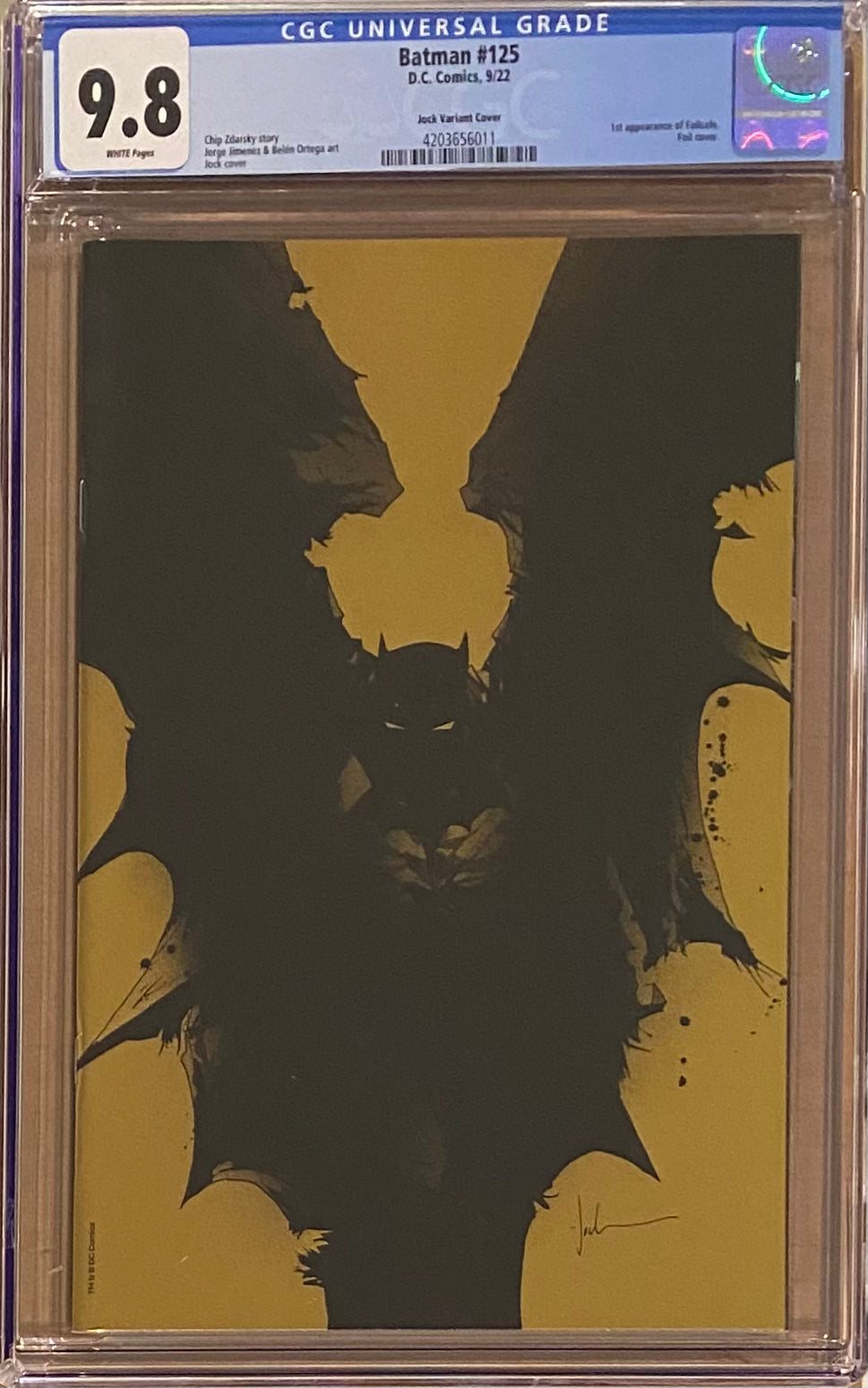 Batman #125 Jock 1:50 Foil Retailer Incentive Variant CGC 9.8 - First Appearance Failsafe