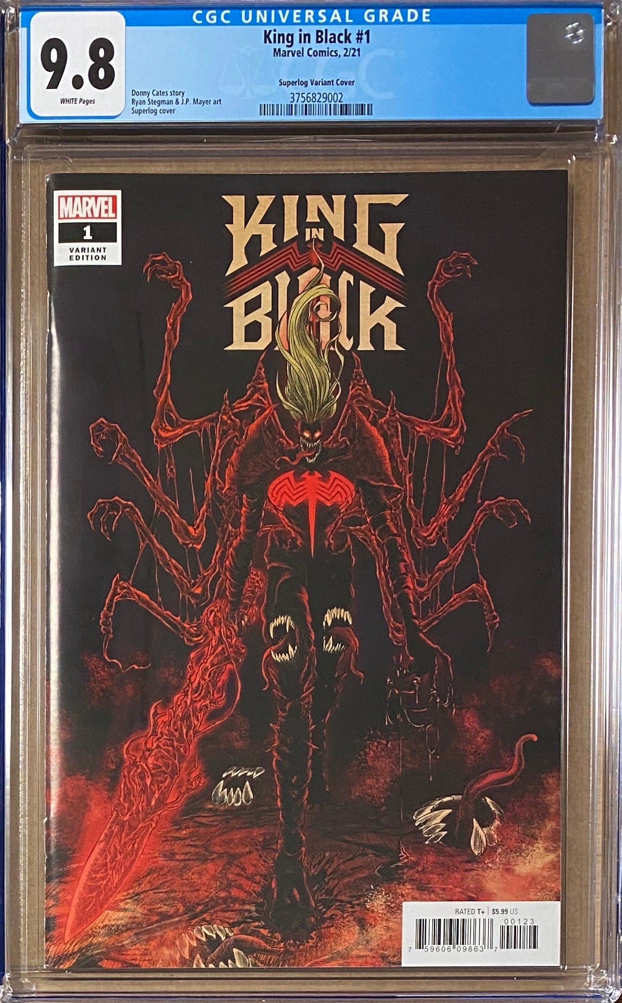 King in Black #1 Superlog 1:25 Retailer Incentive Variant CGC 9.8