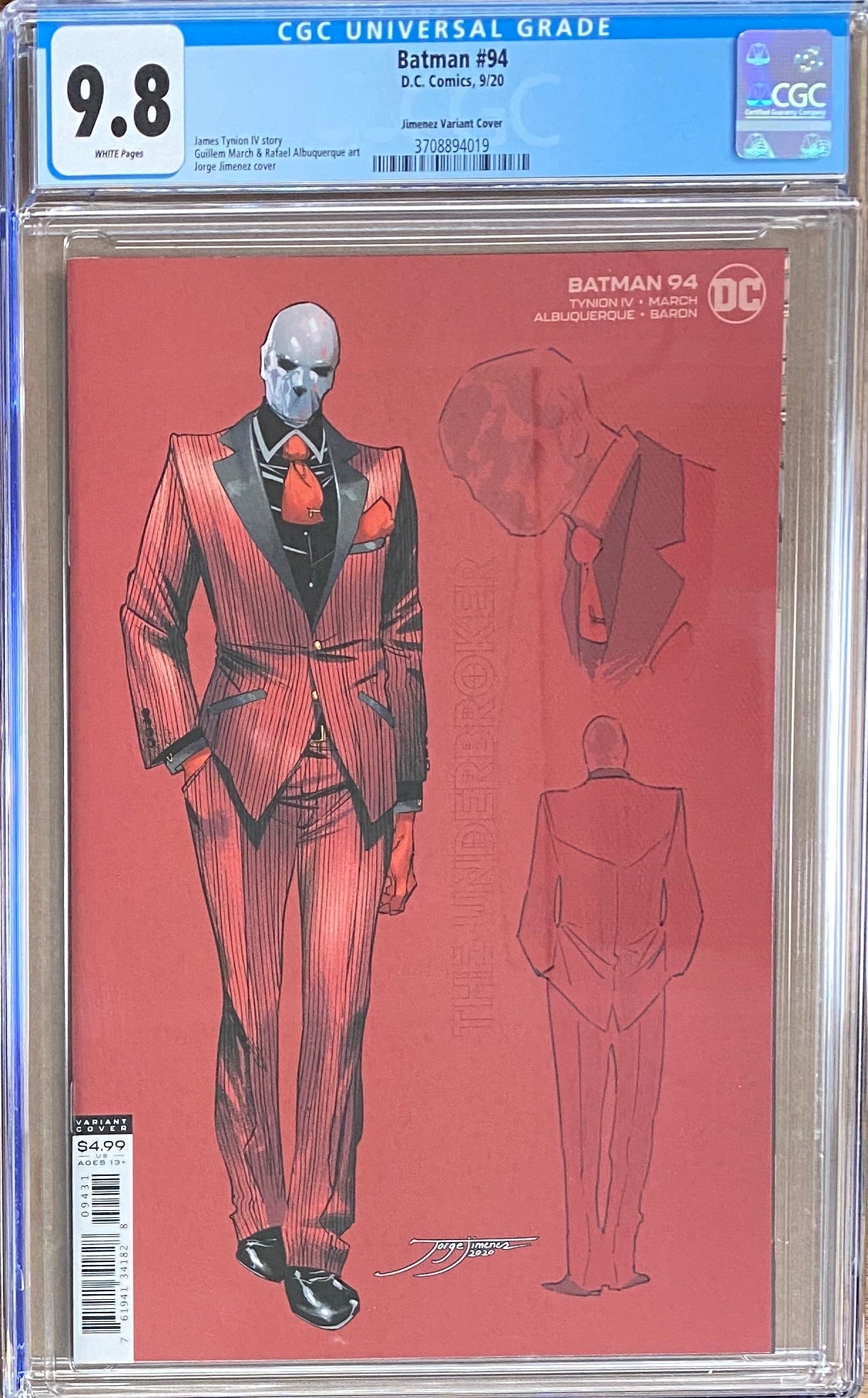 Batman #94 Jimenez 1:25 Character Variant CGC 9.8