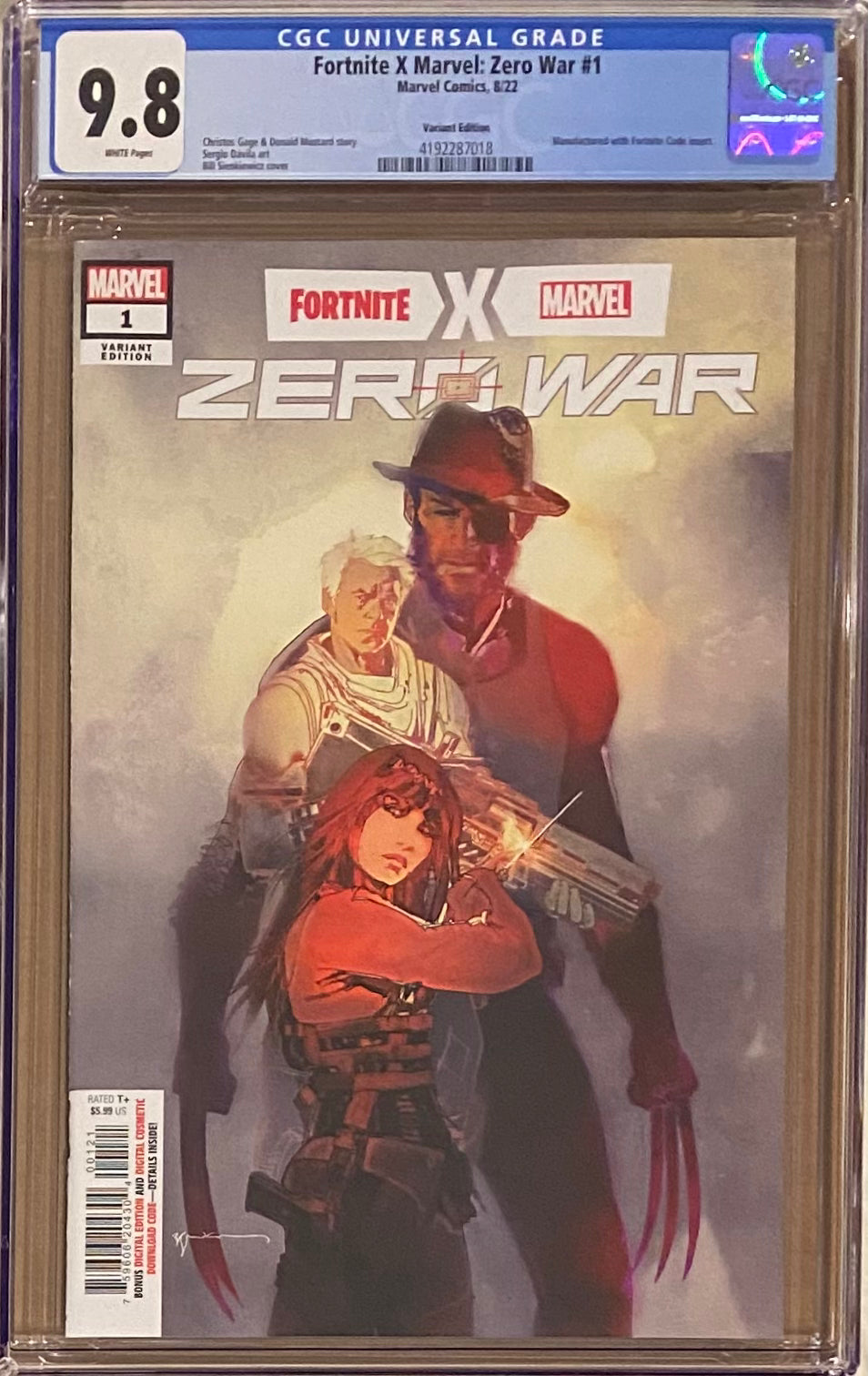 Fortnite/Marvel: Zero War #1 Sienkiewicz Variant CGC 9.8