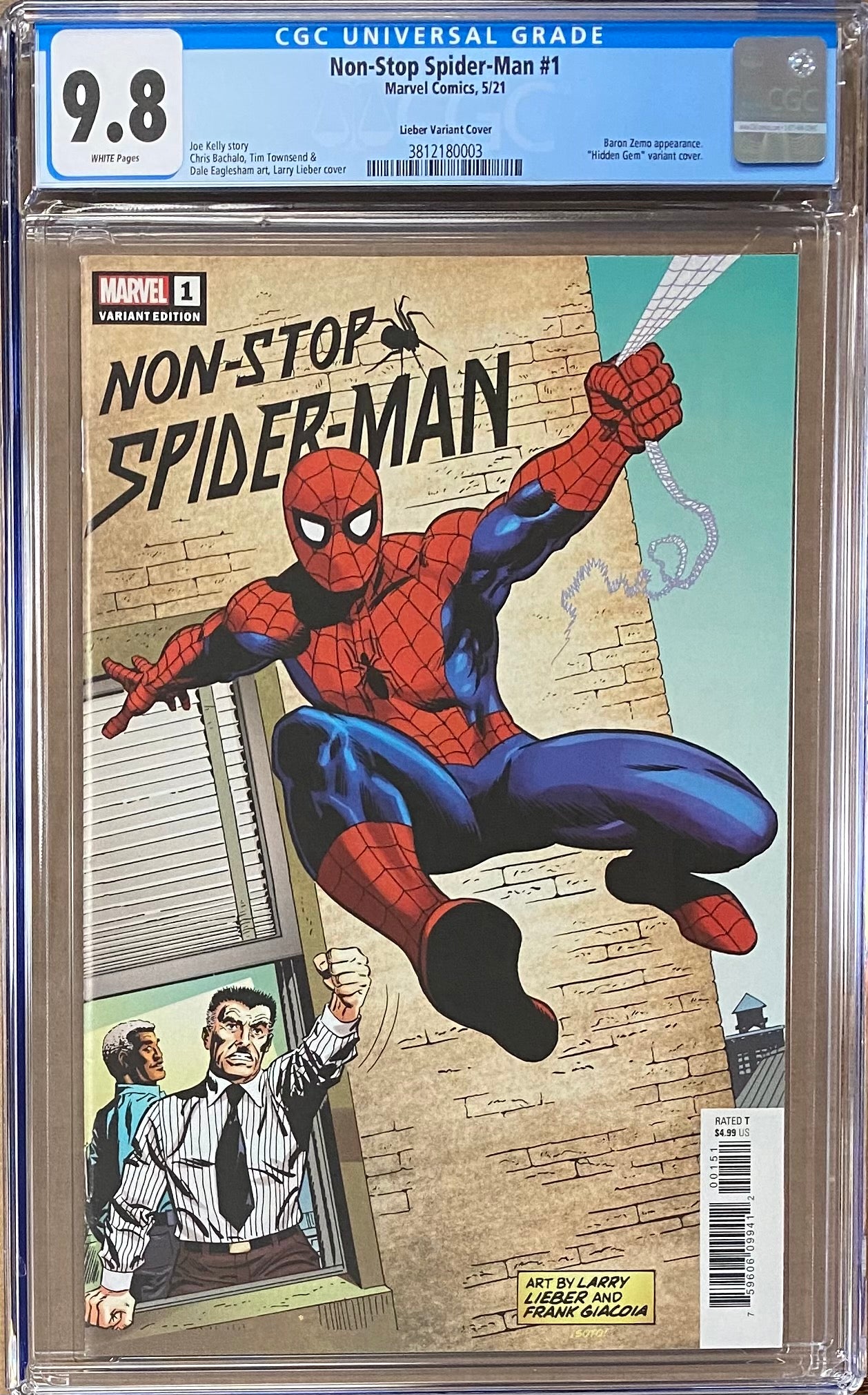 Non-Stop Spider-Man #1 Lieber 1:100 Retailer Incentive Variant CGC 9.8