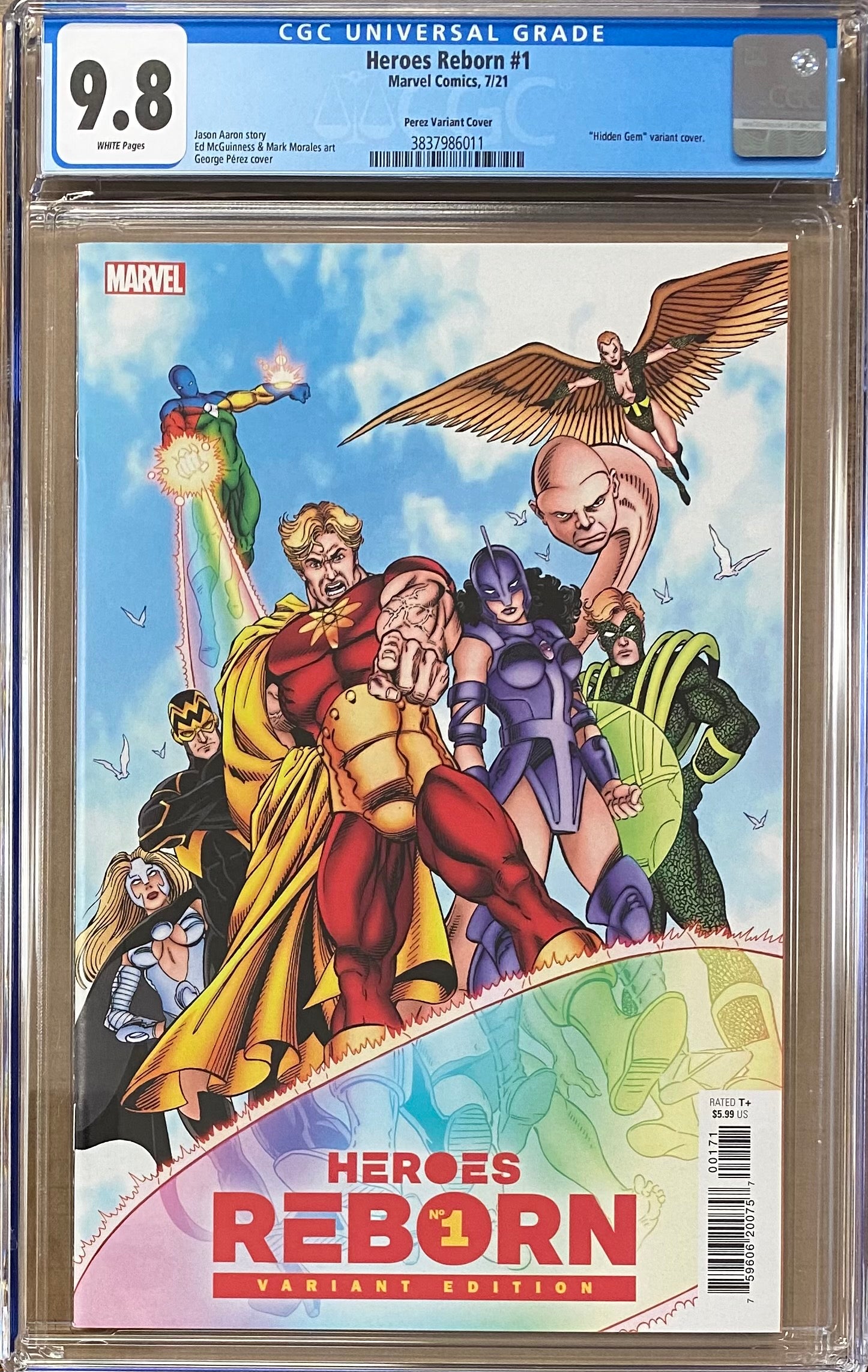 Heroes Reborn #1 Perez 1:100 "Hidden Gem" Retailer Incentive Variant CGC 9.8