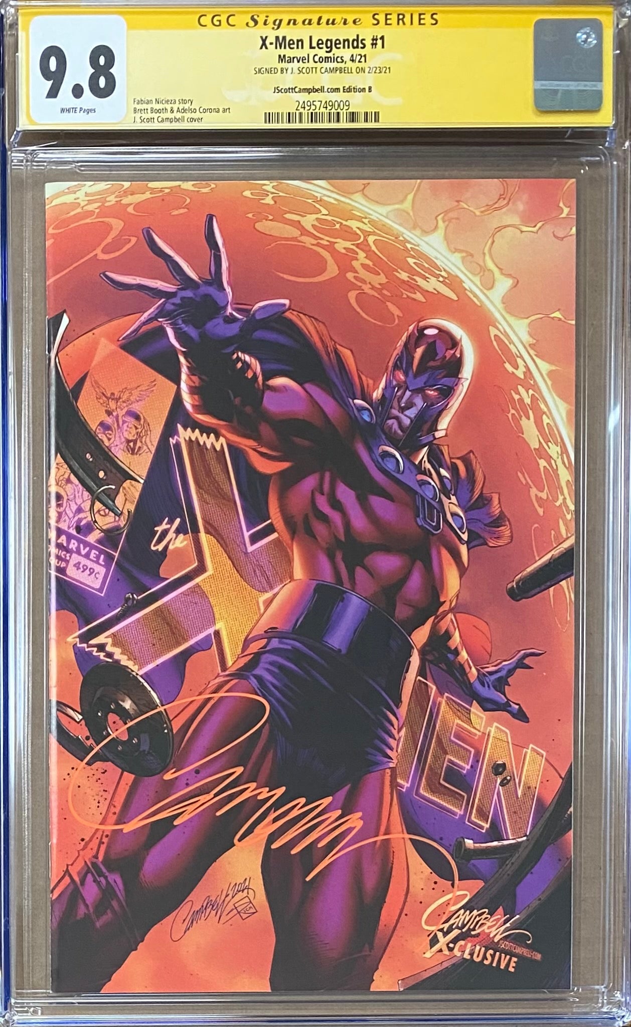 X-Men Legends #1 J. Scott Campbell Edition A-E Exclusive Set CGC 9.8 SS