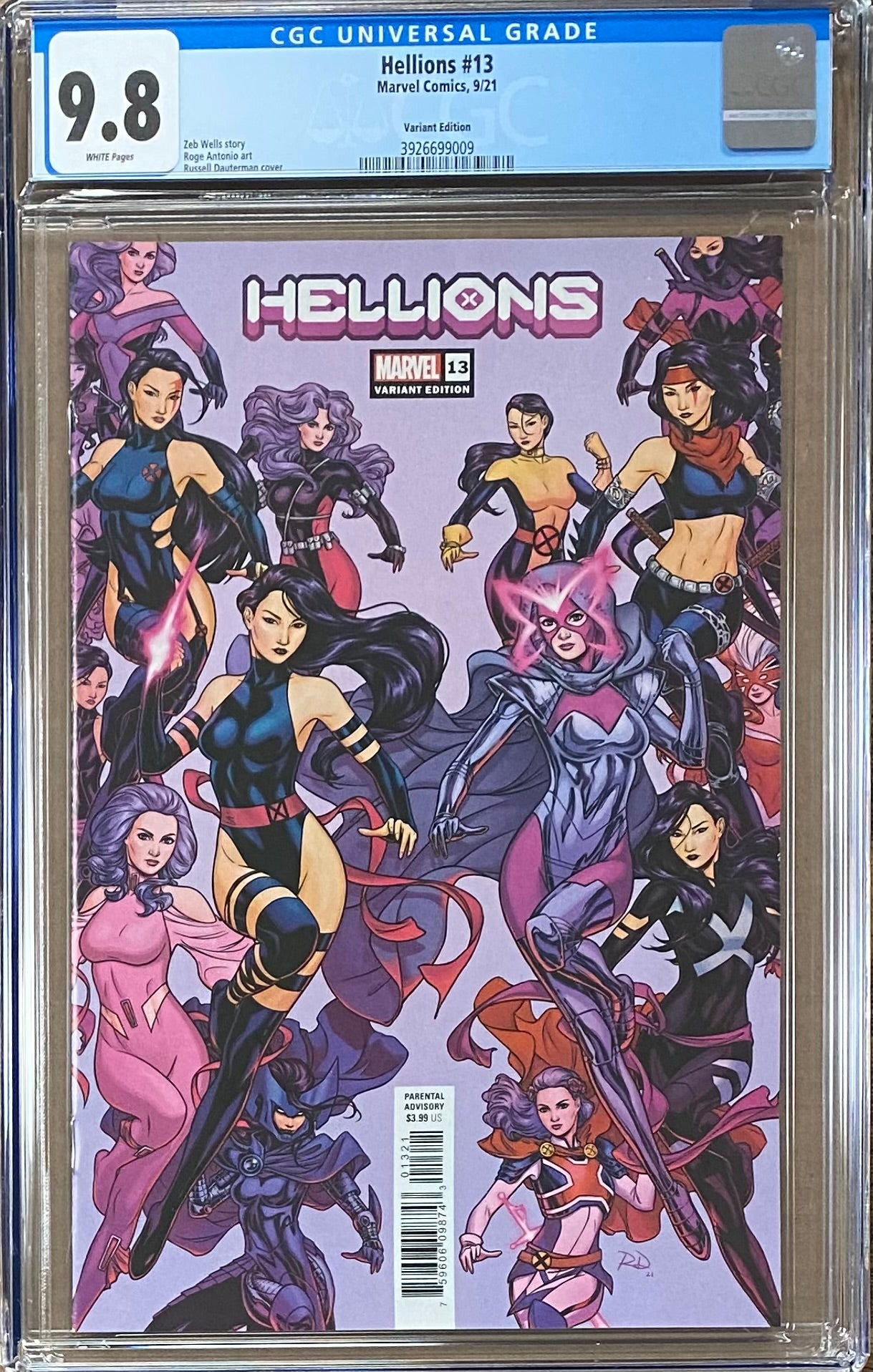 Hellions #13 Dauterman Psylocke Variant CGC 9.8