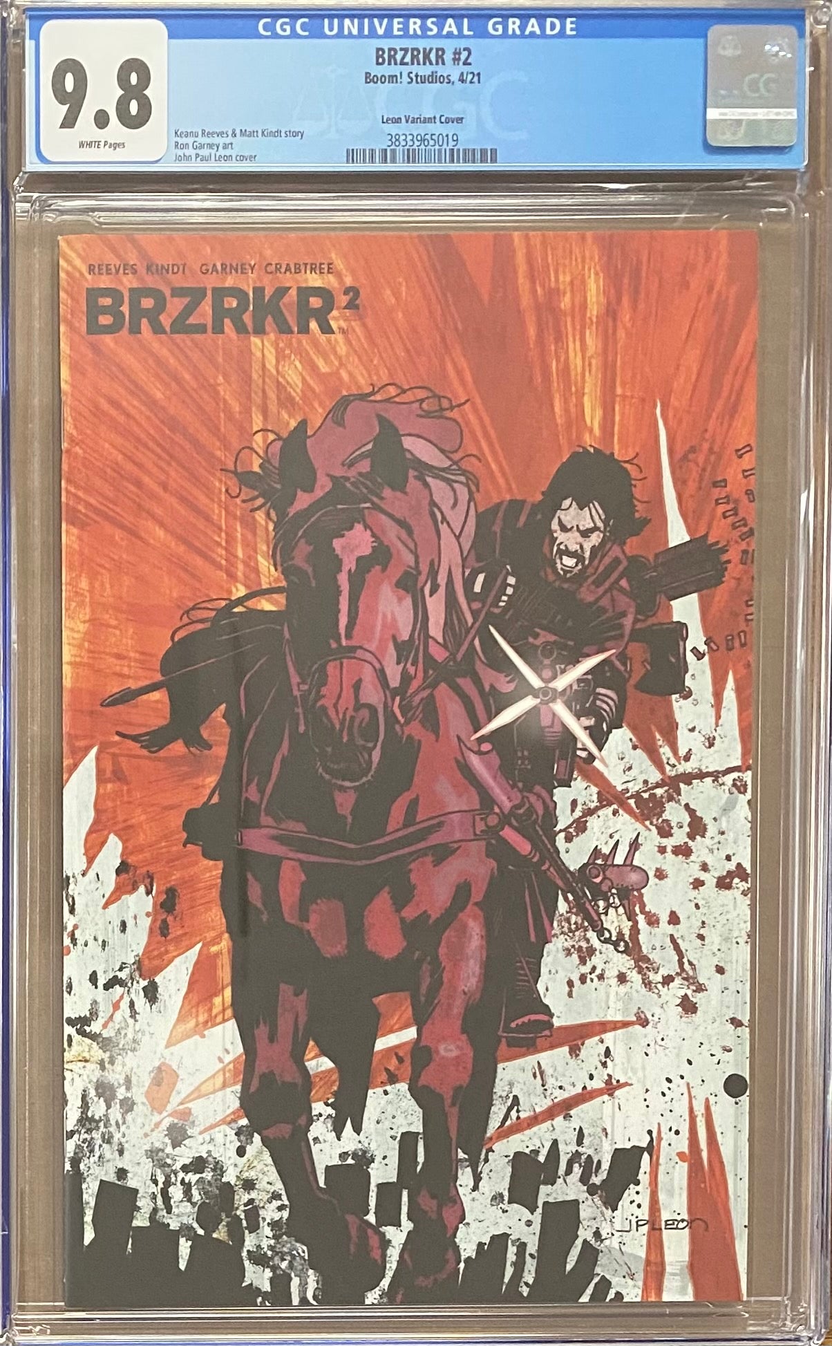 BRZRKR #2 Leon 1:25 Incentive Variant CGC 9.8 (Berzerker)