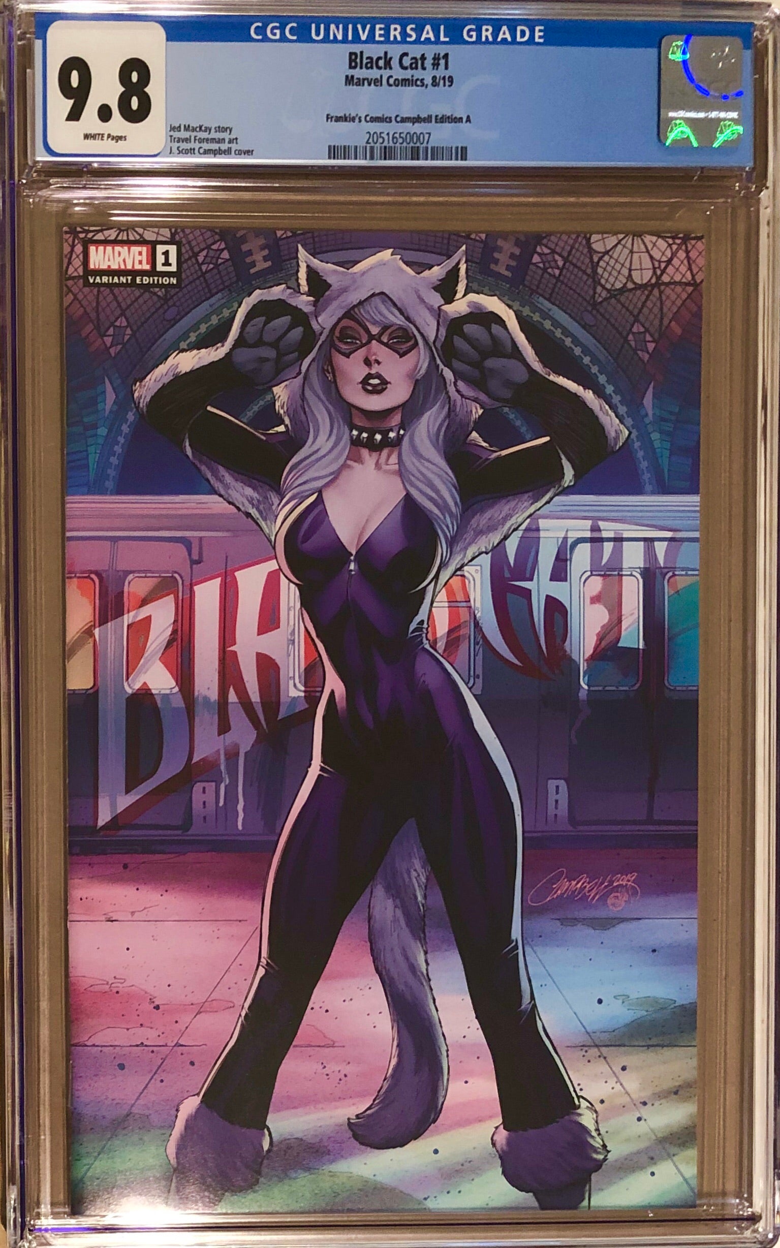Black Cat #1 J. Scott Campbell Frankie's Comics Exclusive CGC 9.8