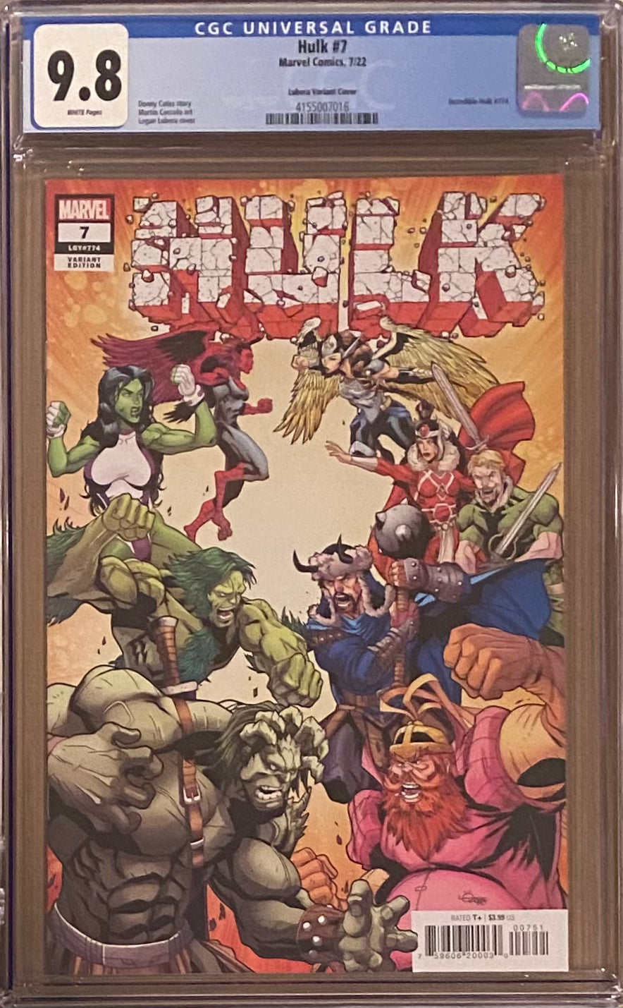 Hulk #7 Lubera 1:25 Retailer Incentive Variant CGC 9.8