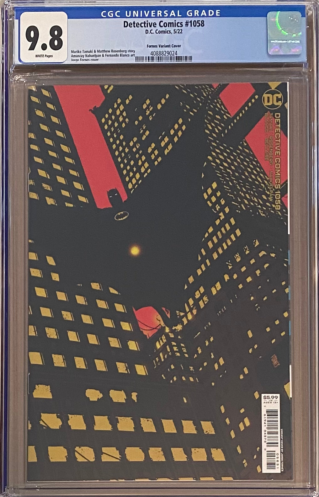 Detective Comics #1058 Fornes 1:25 Retailer Incentive Variant CGC 9.8