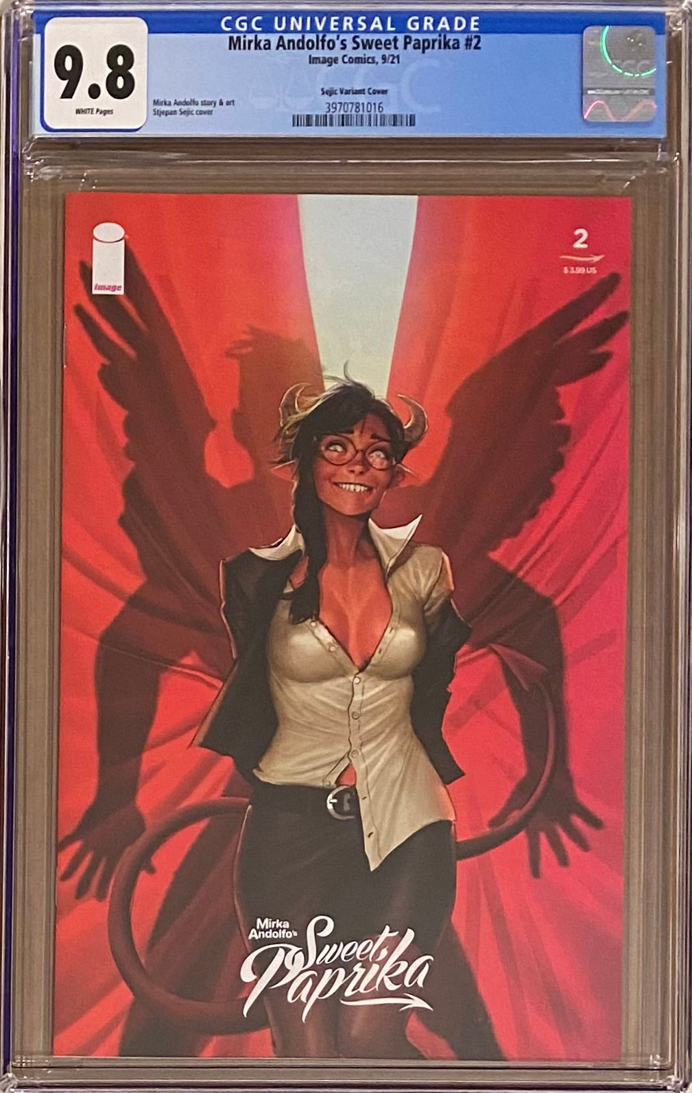 Sweet Paprika #2 Sejic Variant CGC 9.8