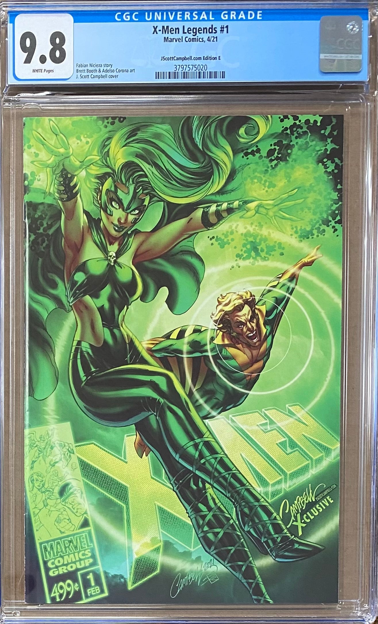 X-Men Legends #1 J. Scott Campbell Exclusive E "Polaris & Banshee" CGC 9.8