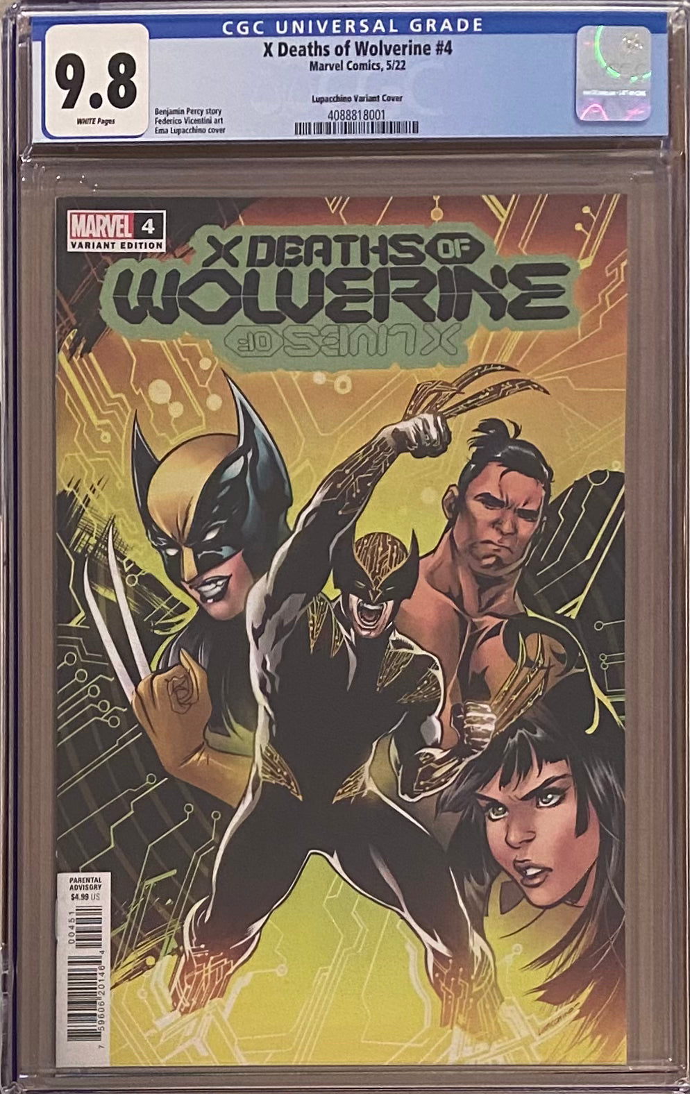 X Deaths of Wolverine #4 Lupacchino 1:50 Retailer Incentive Variant CGC 9.8