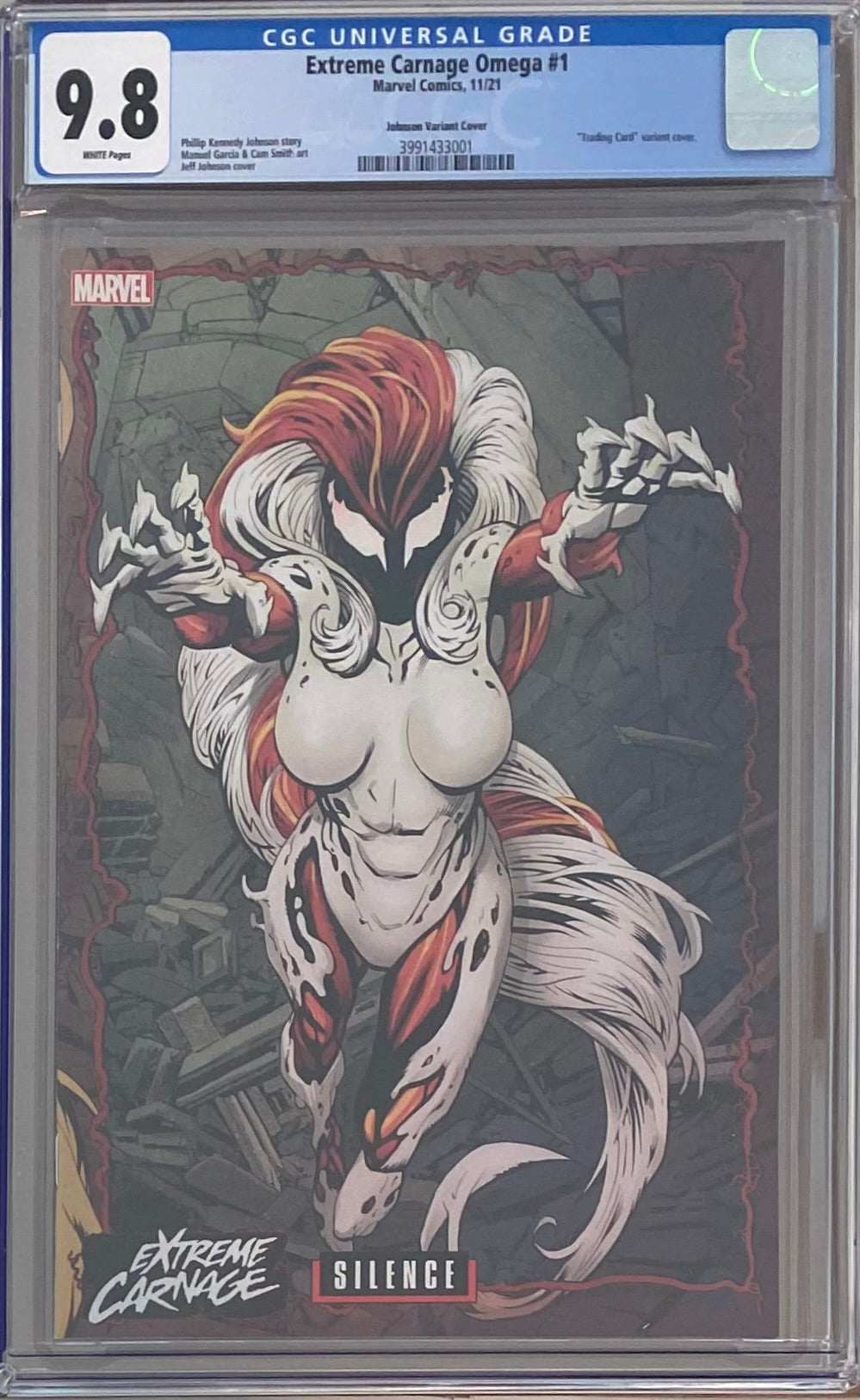 Extreme Carnage Omega #1 Johnson Connecting Variant CGC 9.8