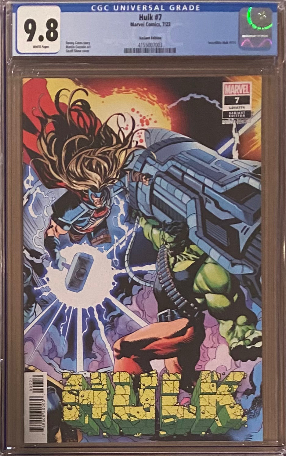 Hulk #7 Shaw Connecting Variant CGC 9.8