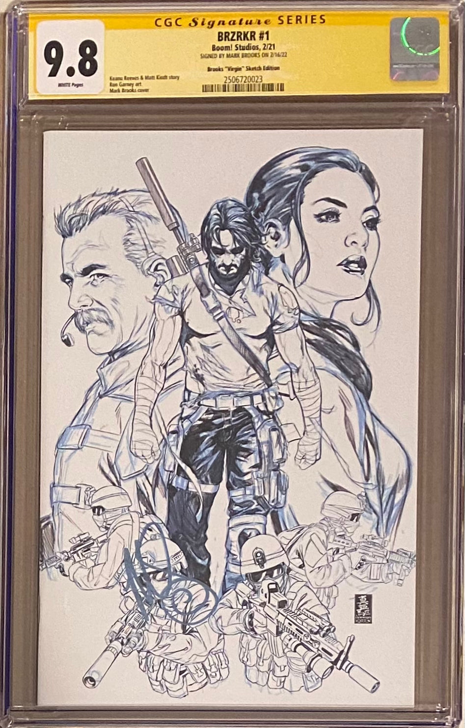 BRZRKR #1 Brooks 1:500 Sketch Retailer Incentive Variant CGC 9.8 SS (Berzerker)