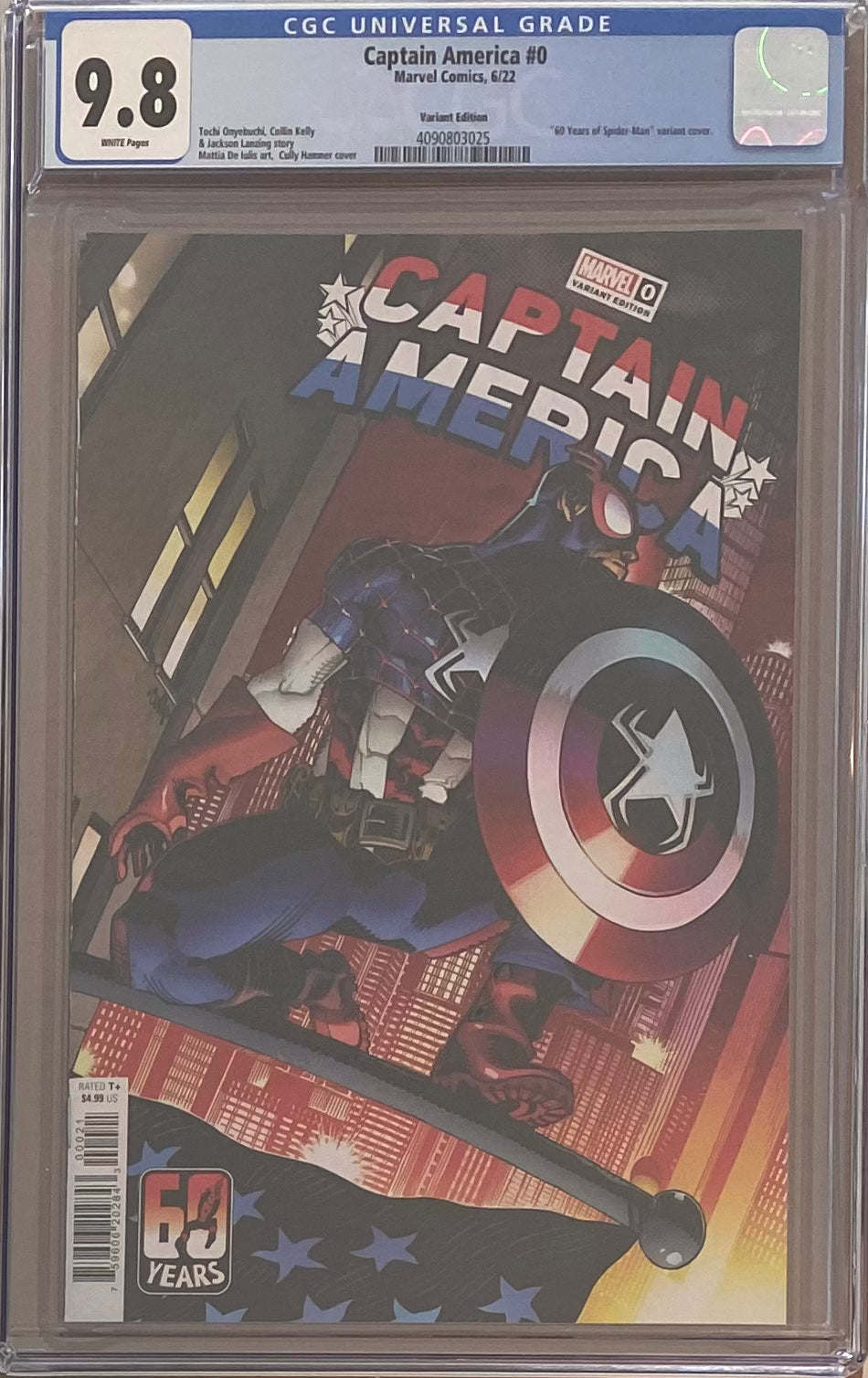 Captain America #0 Hamner Spider-Man Variant CGC 9.8