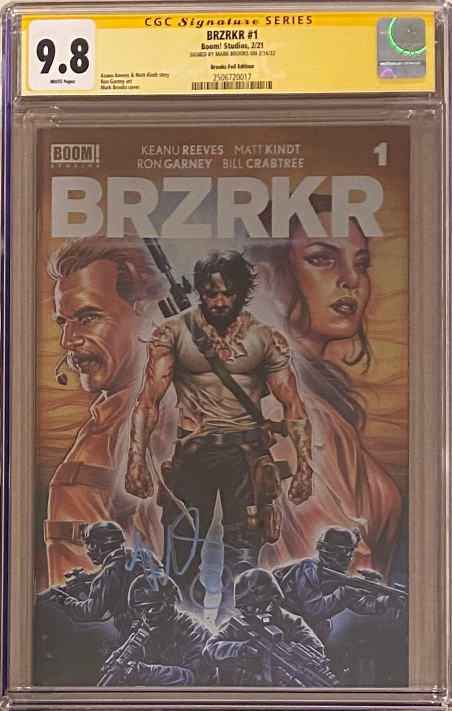 BRZRKR #1 Cover D Brooks Foil Variant CGC 9.8 SS (Berzerker)