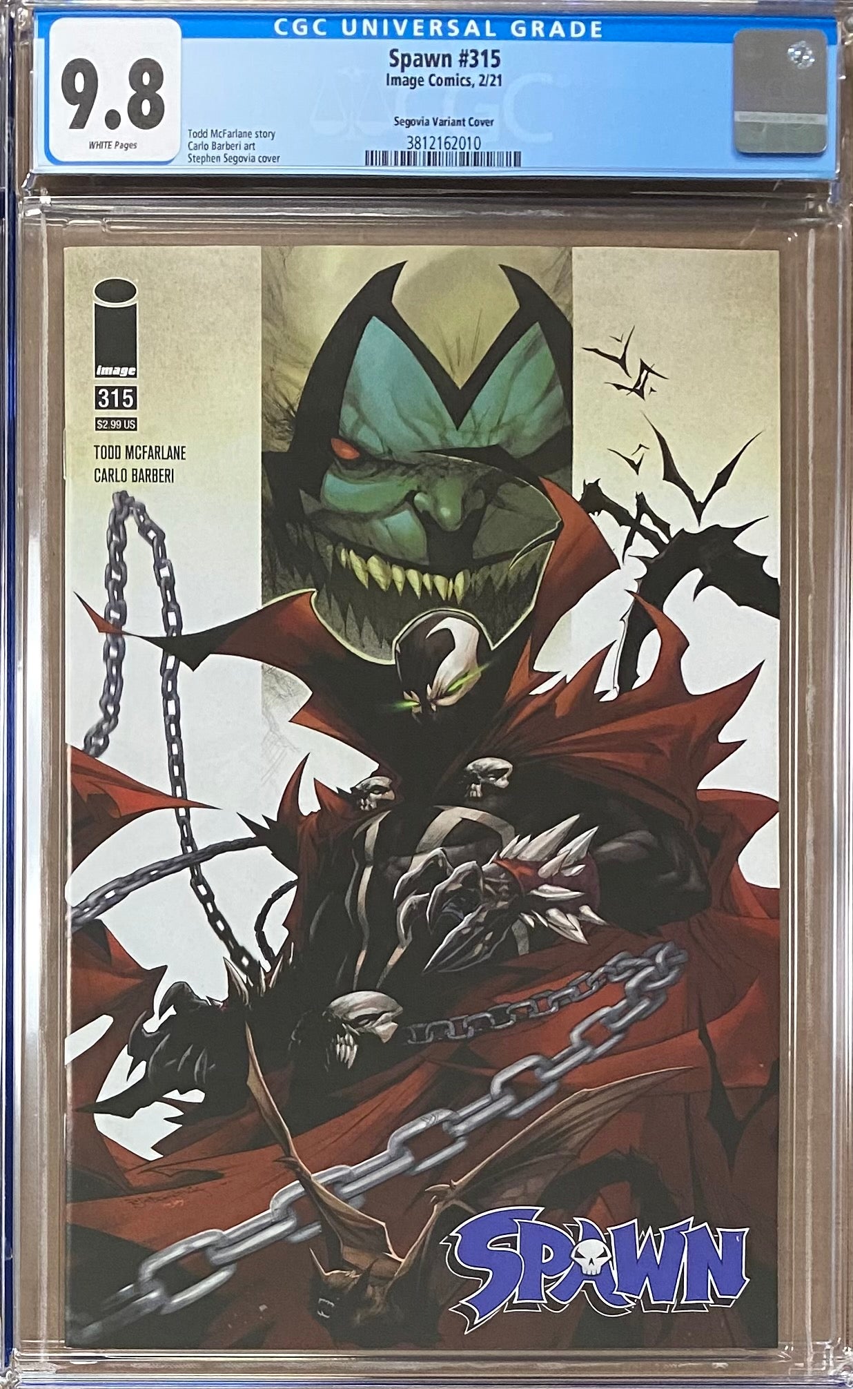Spawn #315 Cover C Segovia Variant CGC 9.8
